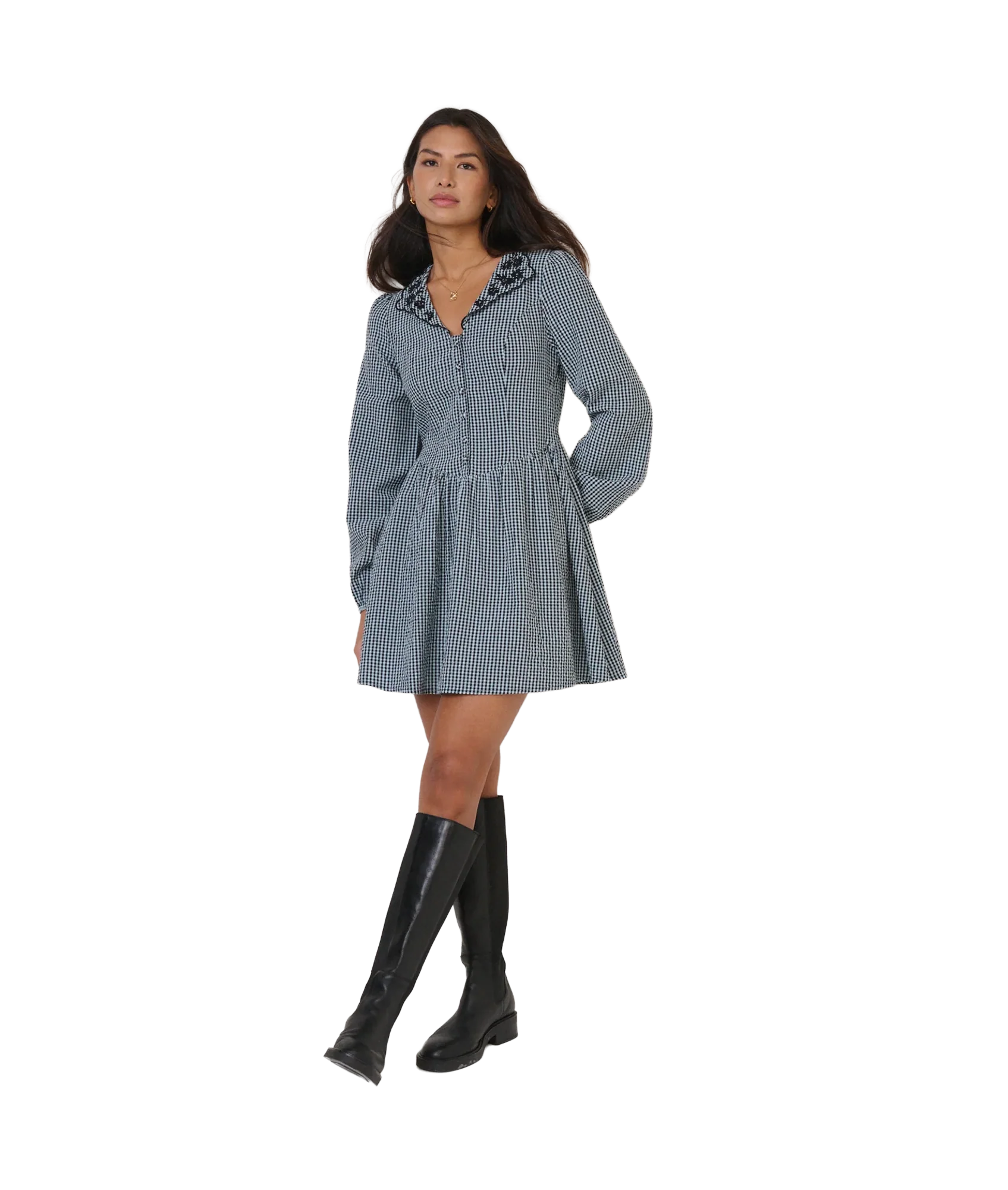 Sienna Mini Dress - Blue