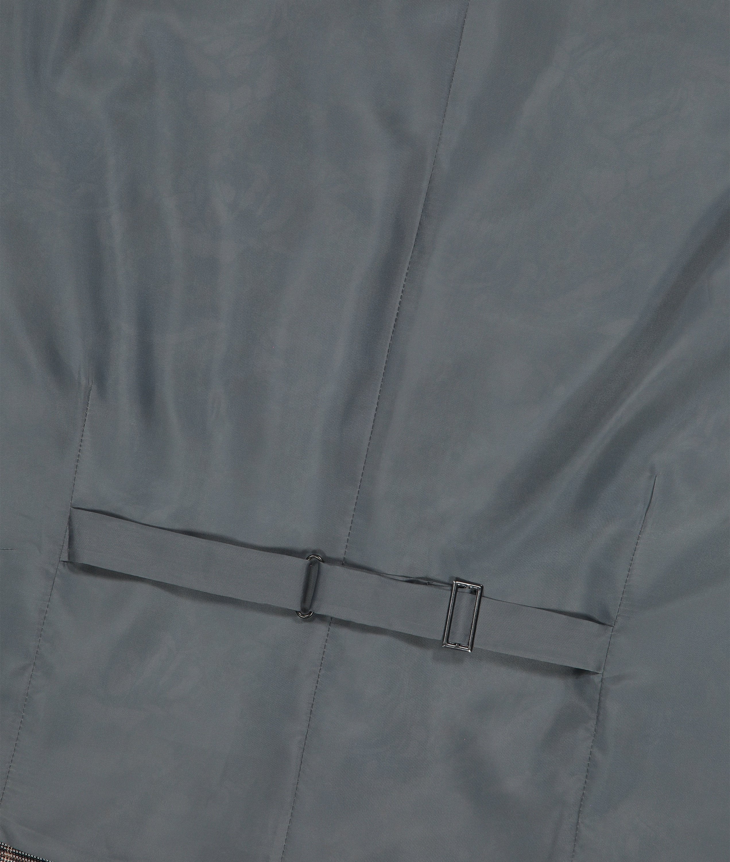 Slim Fit Checked Waistcoat - Grey - Image 3