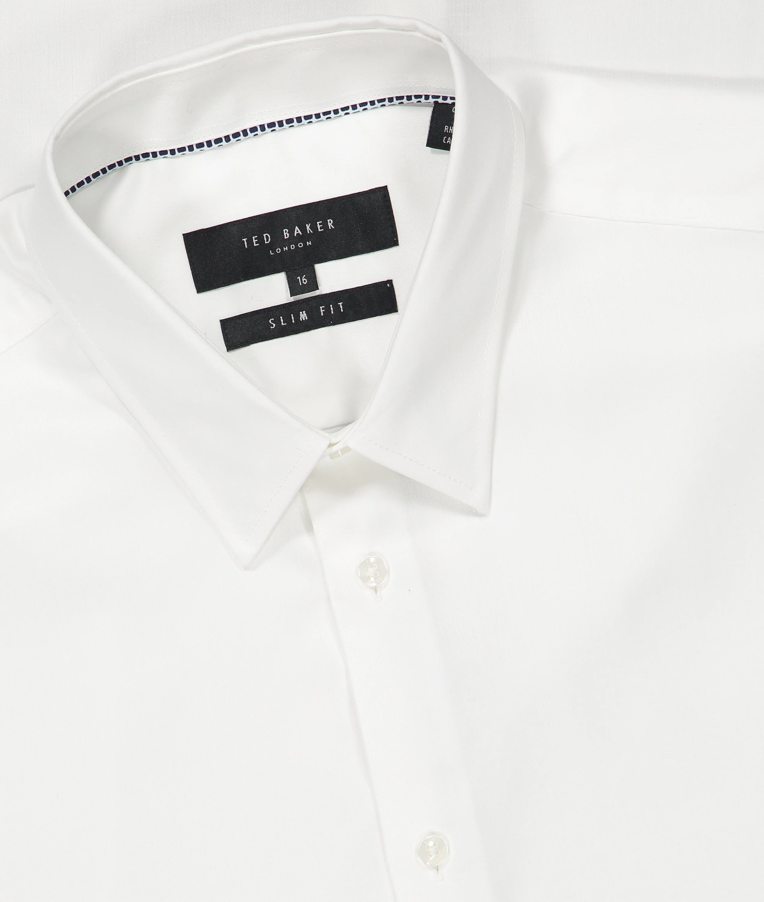 Slim-Fit Formal Cotton Shirt - White - Image 4