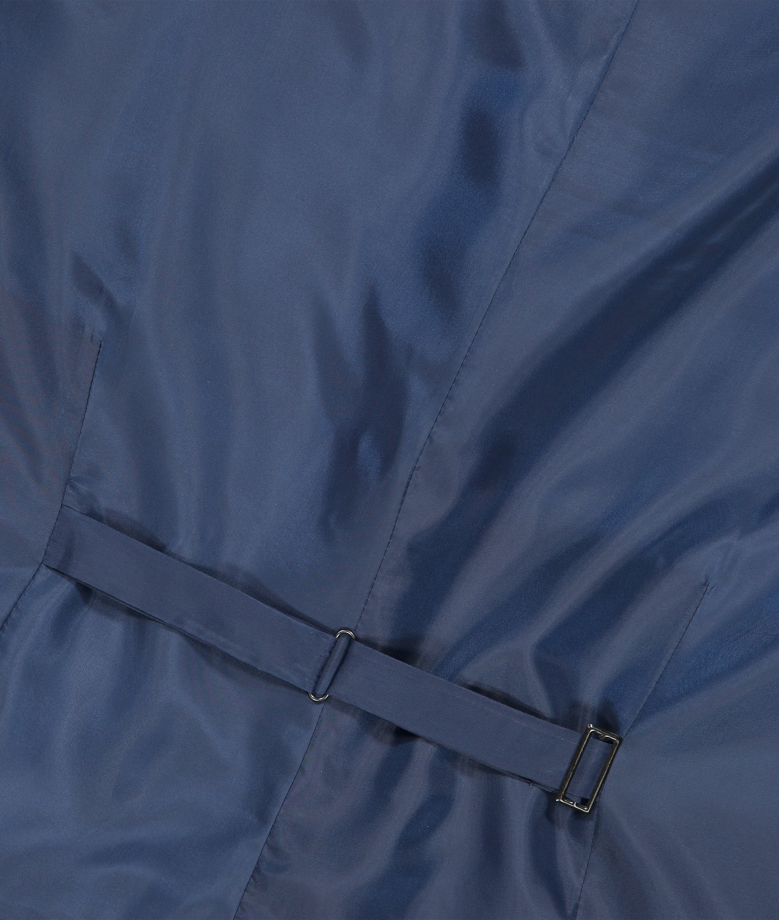 Tweed Overcheck Waistcoat -Navy - Image 4