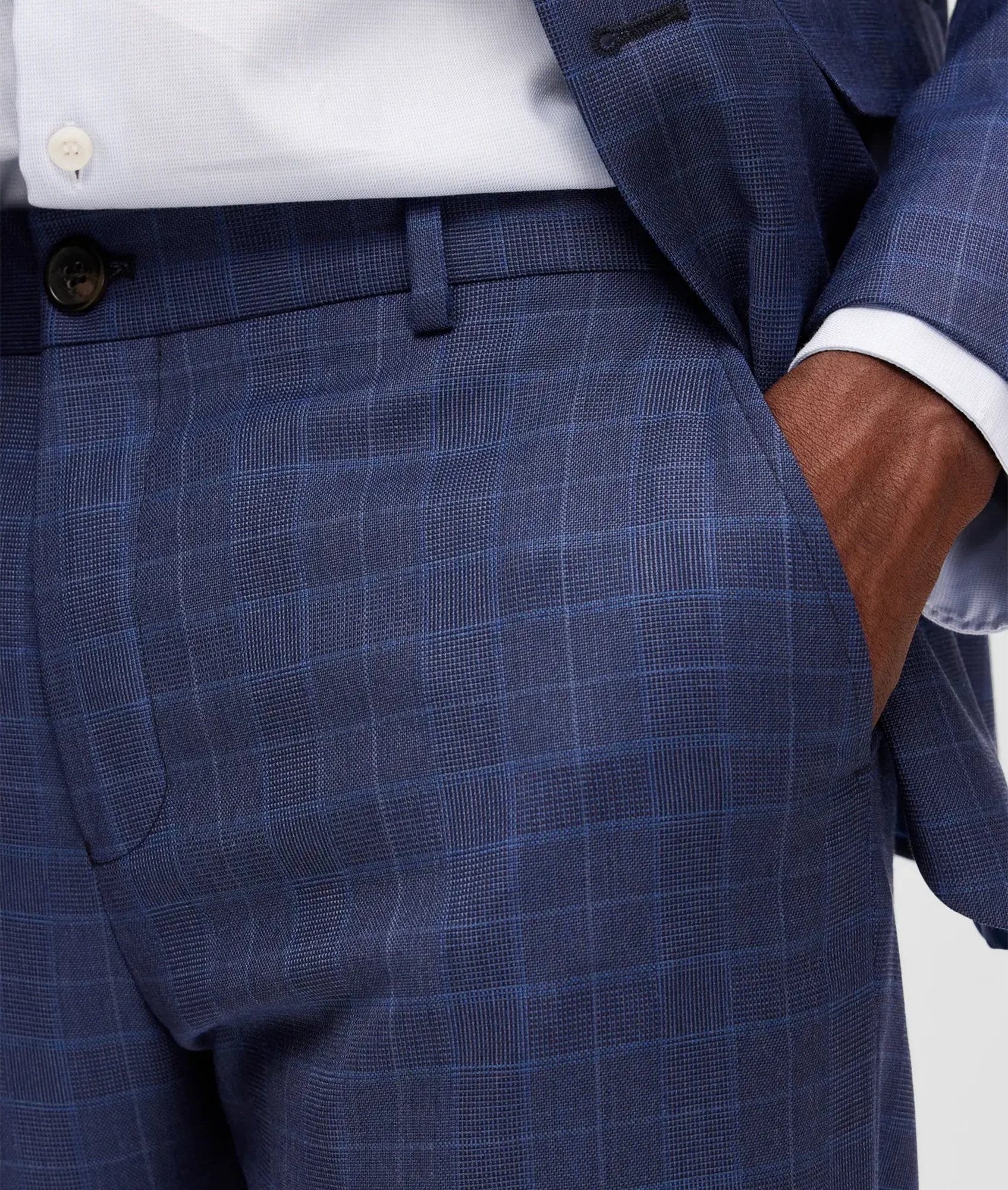 Slim-Neil Chk Trousers - Navy Blazer Checks - Image 3