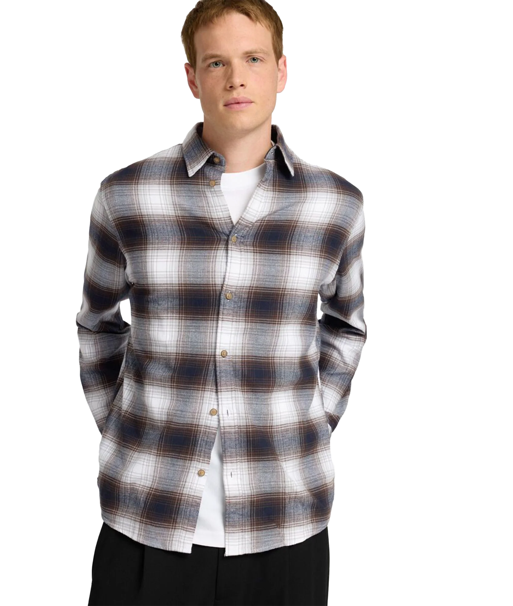 Slim Owen Brushed Shirt - Multi - Image 5