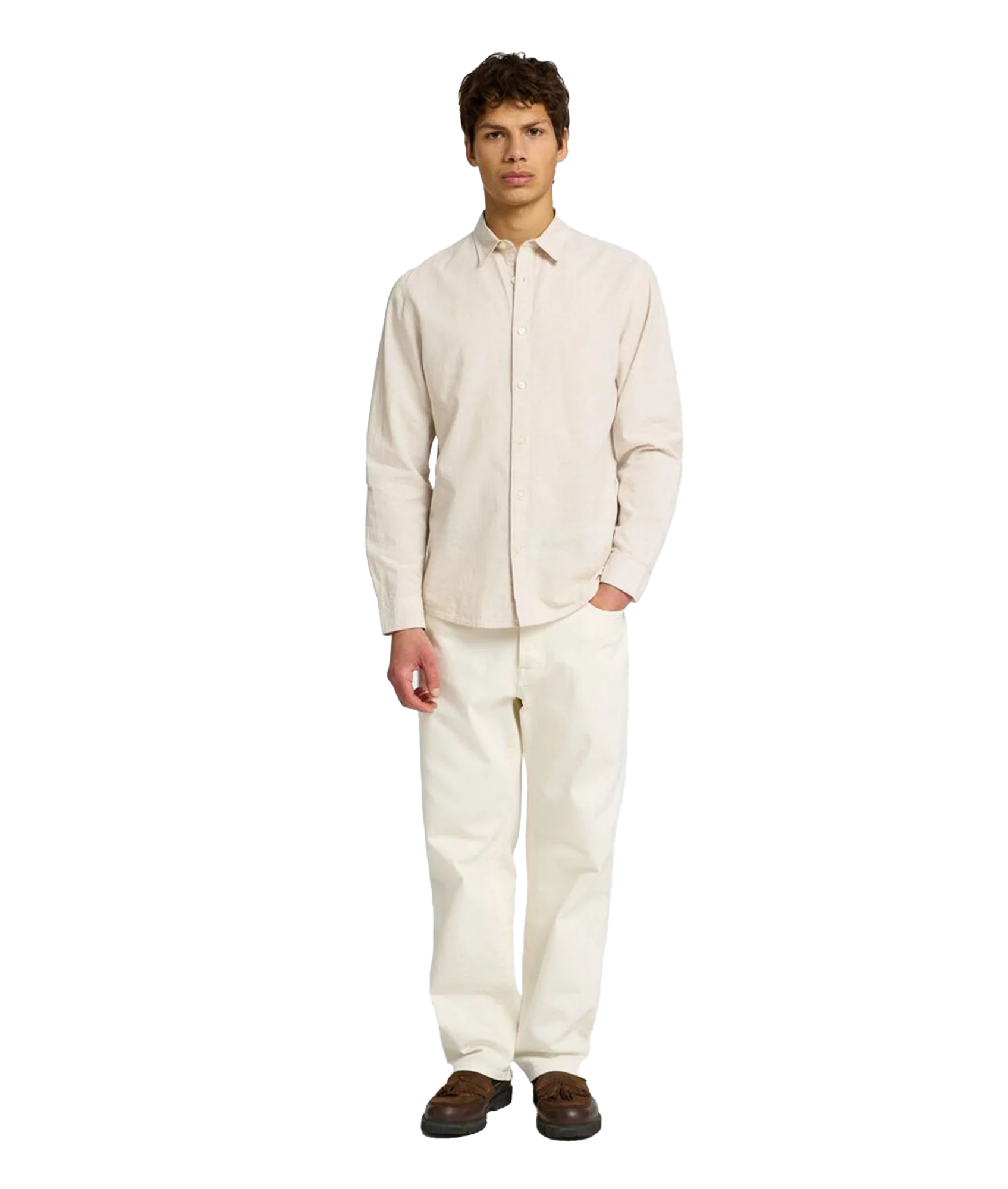 Slim Sun Shirt - Beige - Image 2