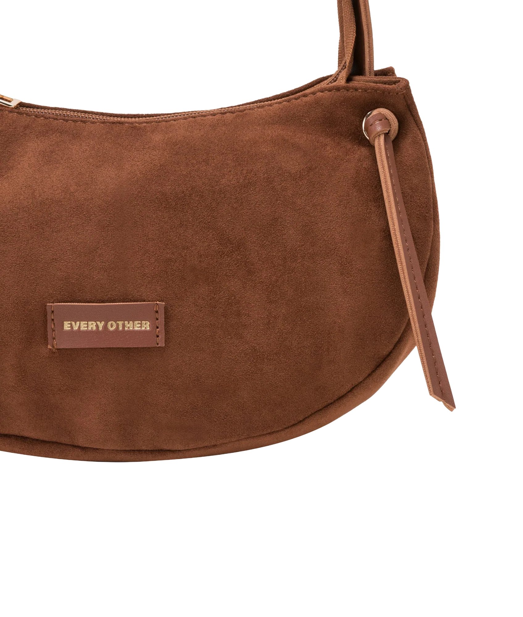 Small Tassel Slouch Shoulder - Brown - Image 2