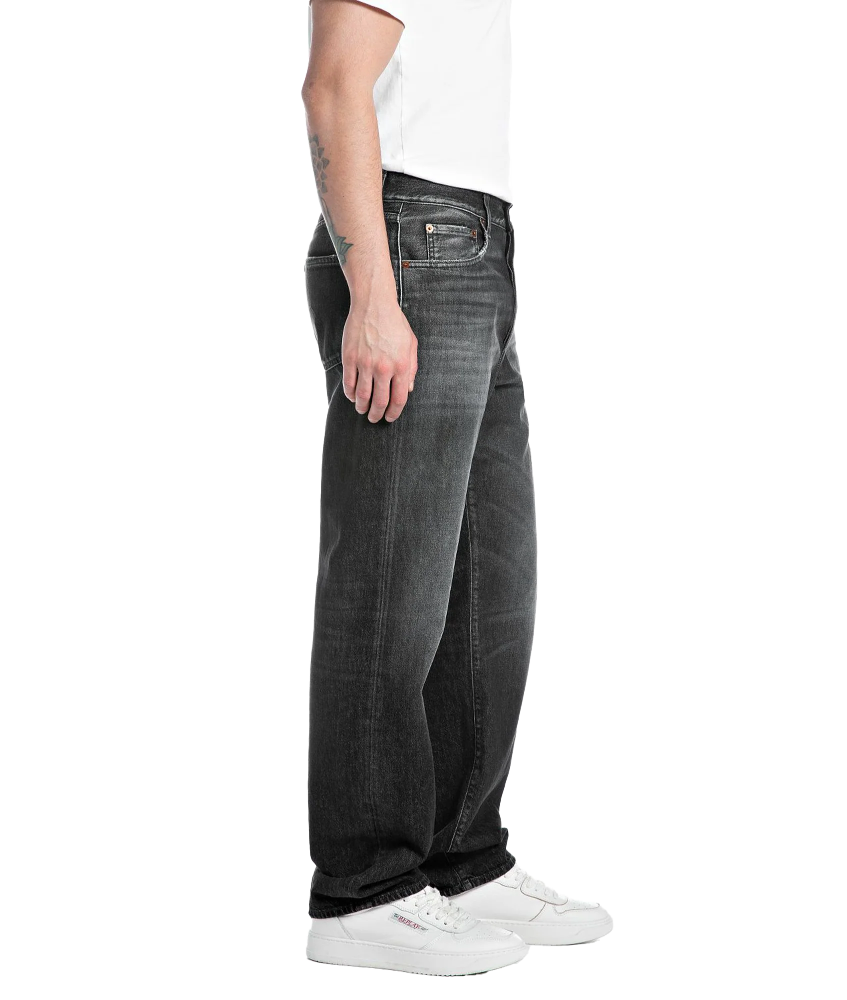 Straight Fit Jeans - Black - Image 2