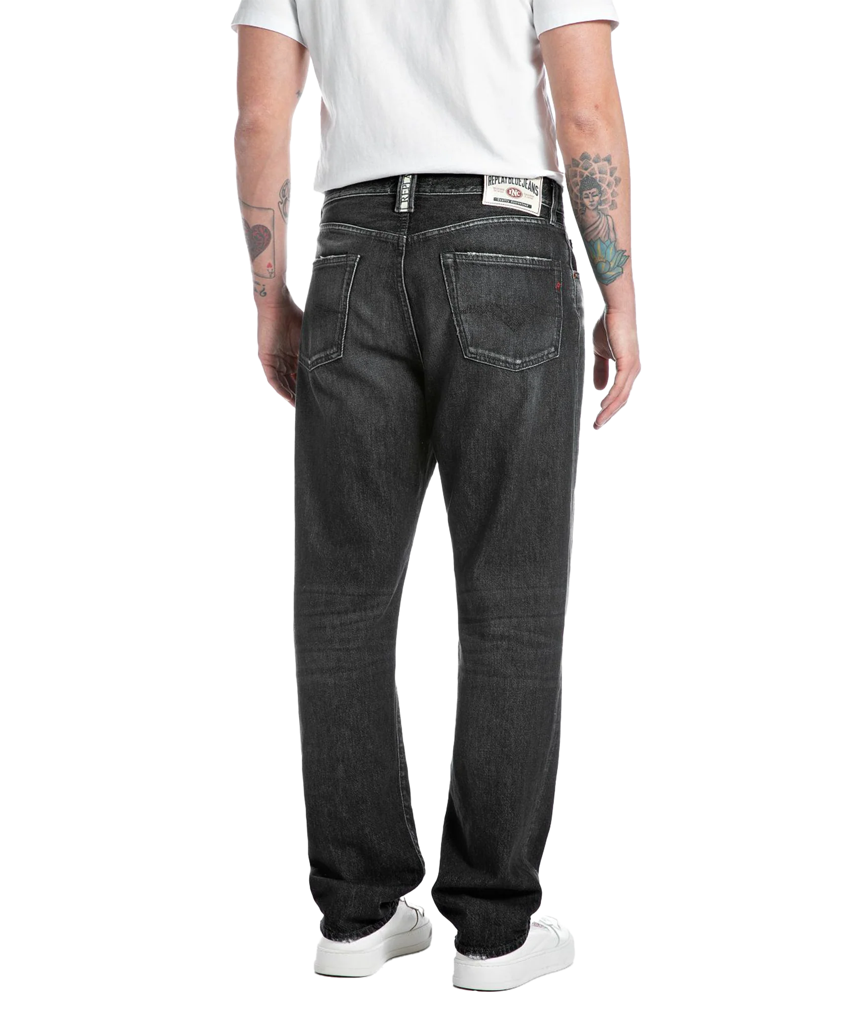 Straight Fit Jeans - Black - Image 3