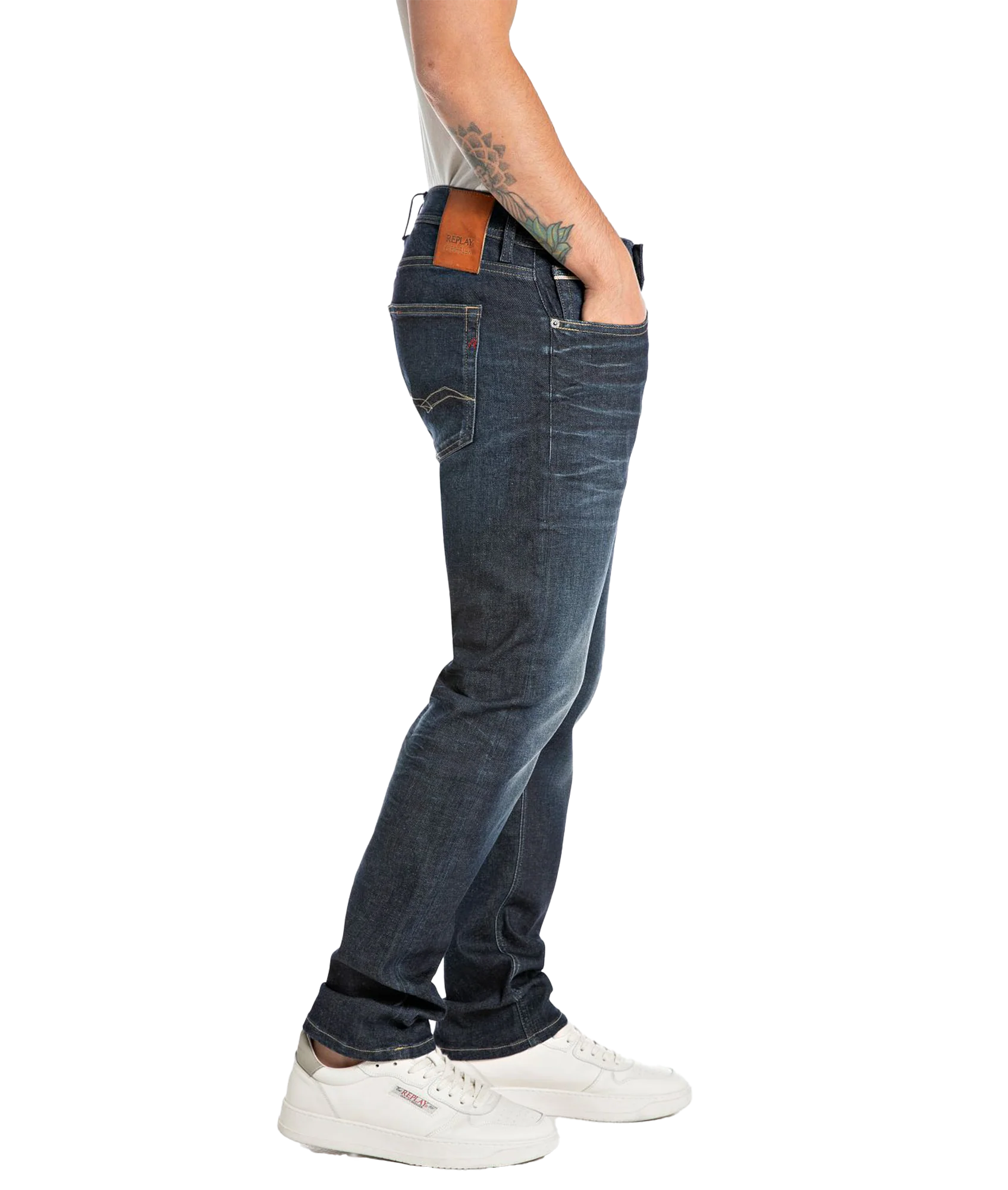 Straight Fit Jeans - Navy - Image 2