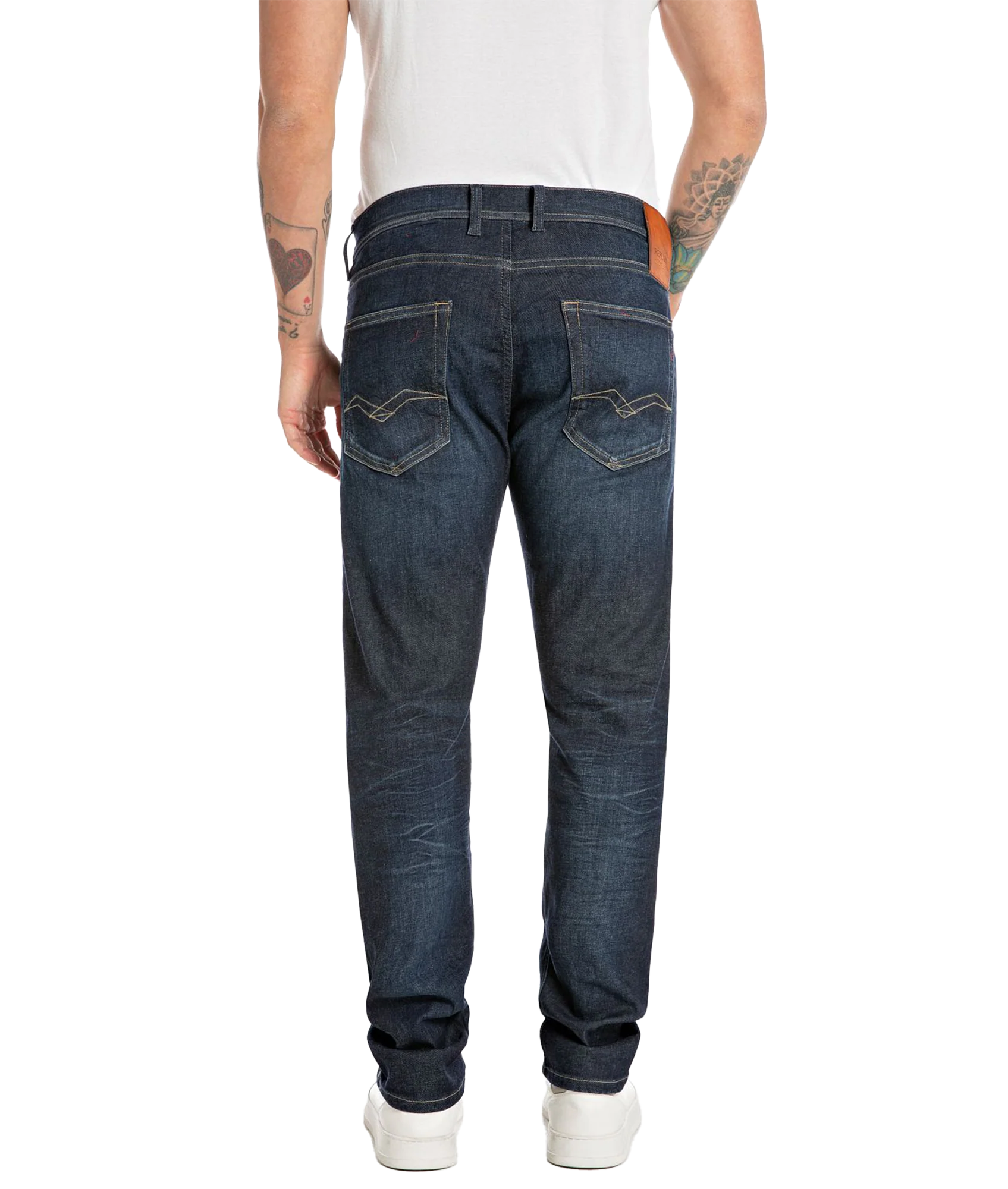 Straight Fit Jeans - Navy - Image 3