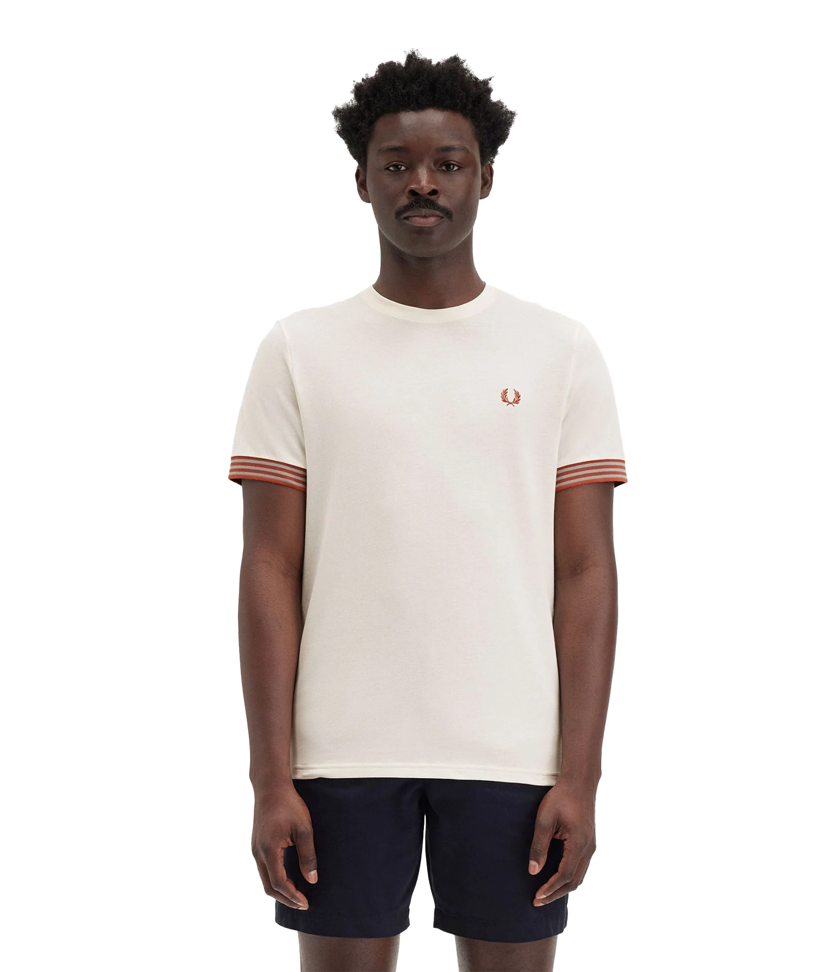 Striped Cuff Tee - Cream - Image 3