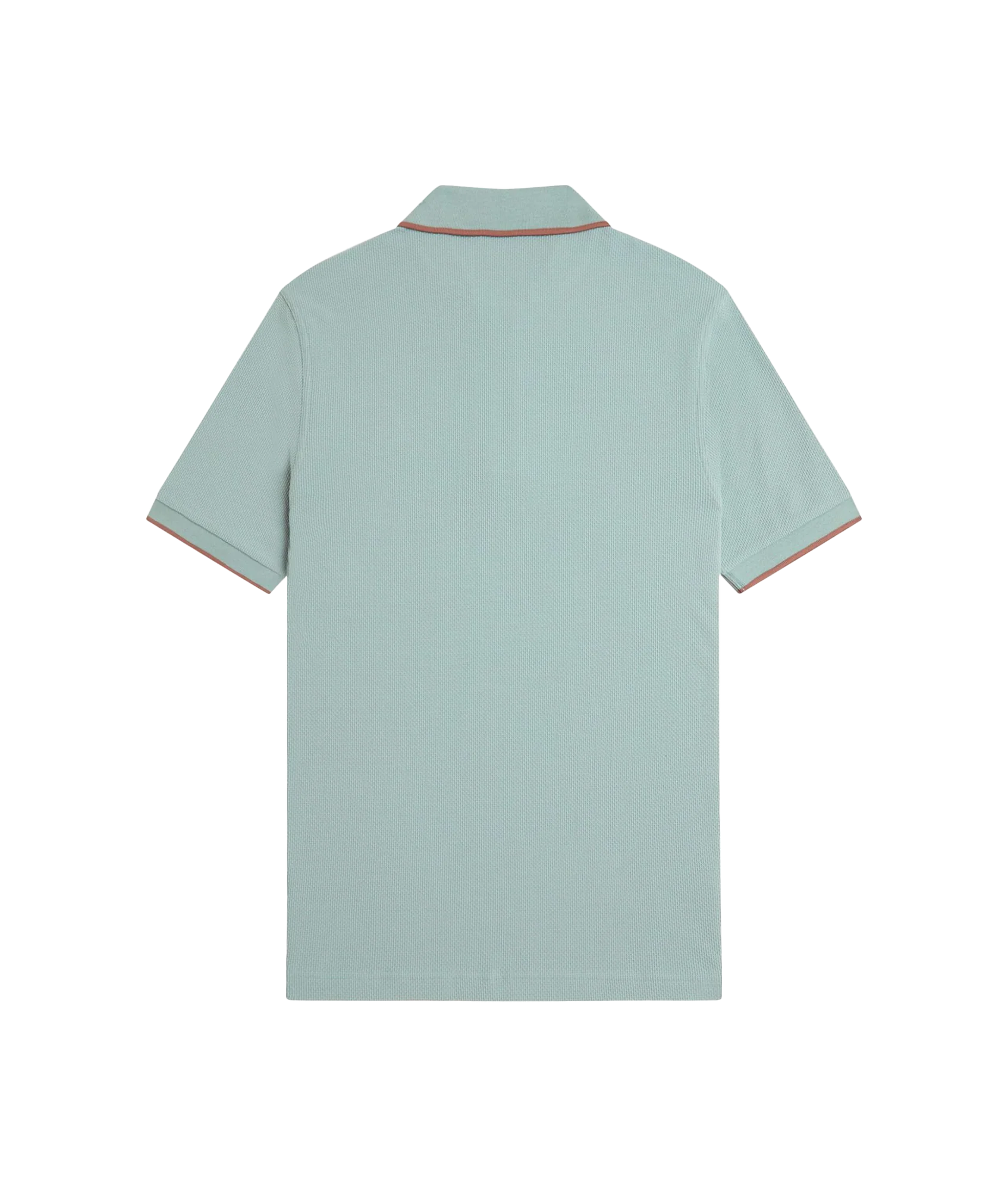 Textured Zip Polo - Blue - Image 2