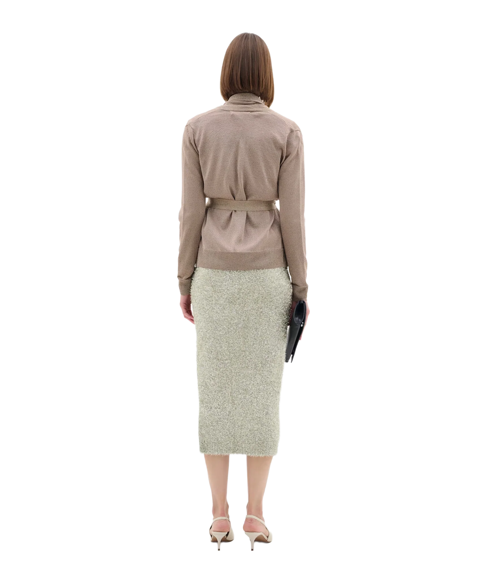 Thaniiw Short Cardigan - Dull Gold - Image 3