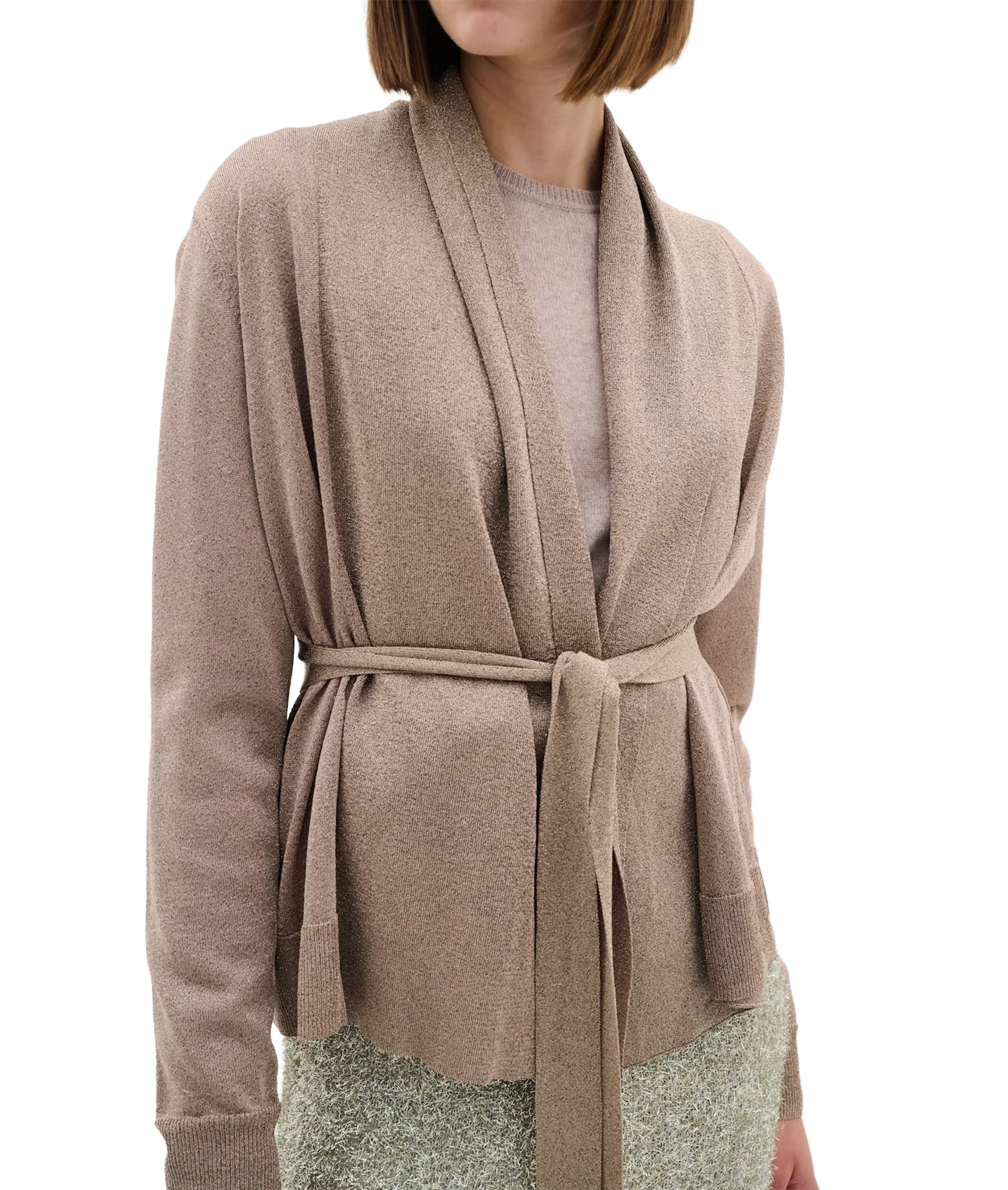 Thaniiw Short Cardigan - Dull Gold - Image 5