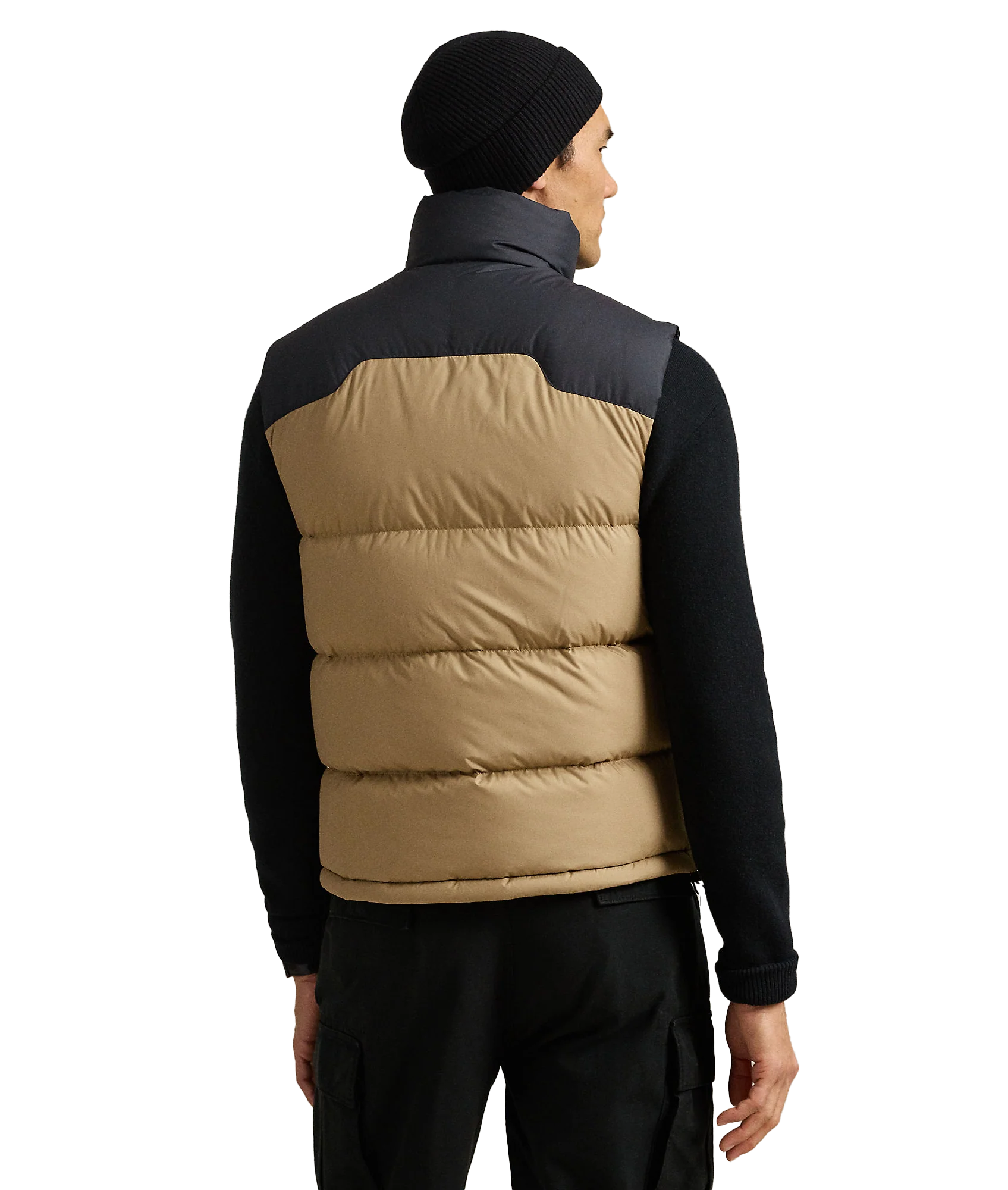 The Gorham Color-Blocked Down Vest - Gold - Image 4