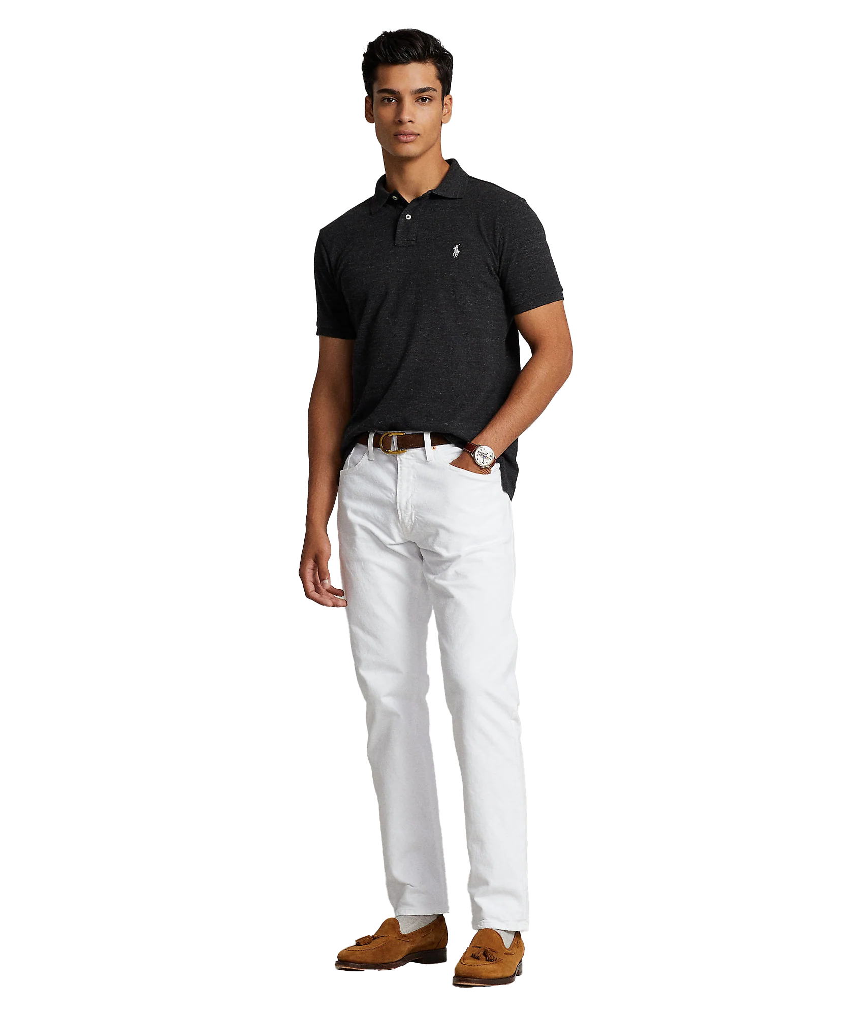 The Iconic Mesh Polo Shirt - Grey - Image 3