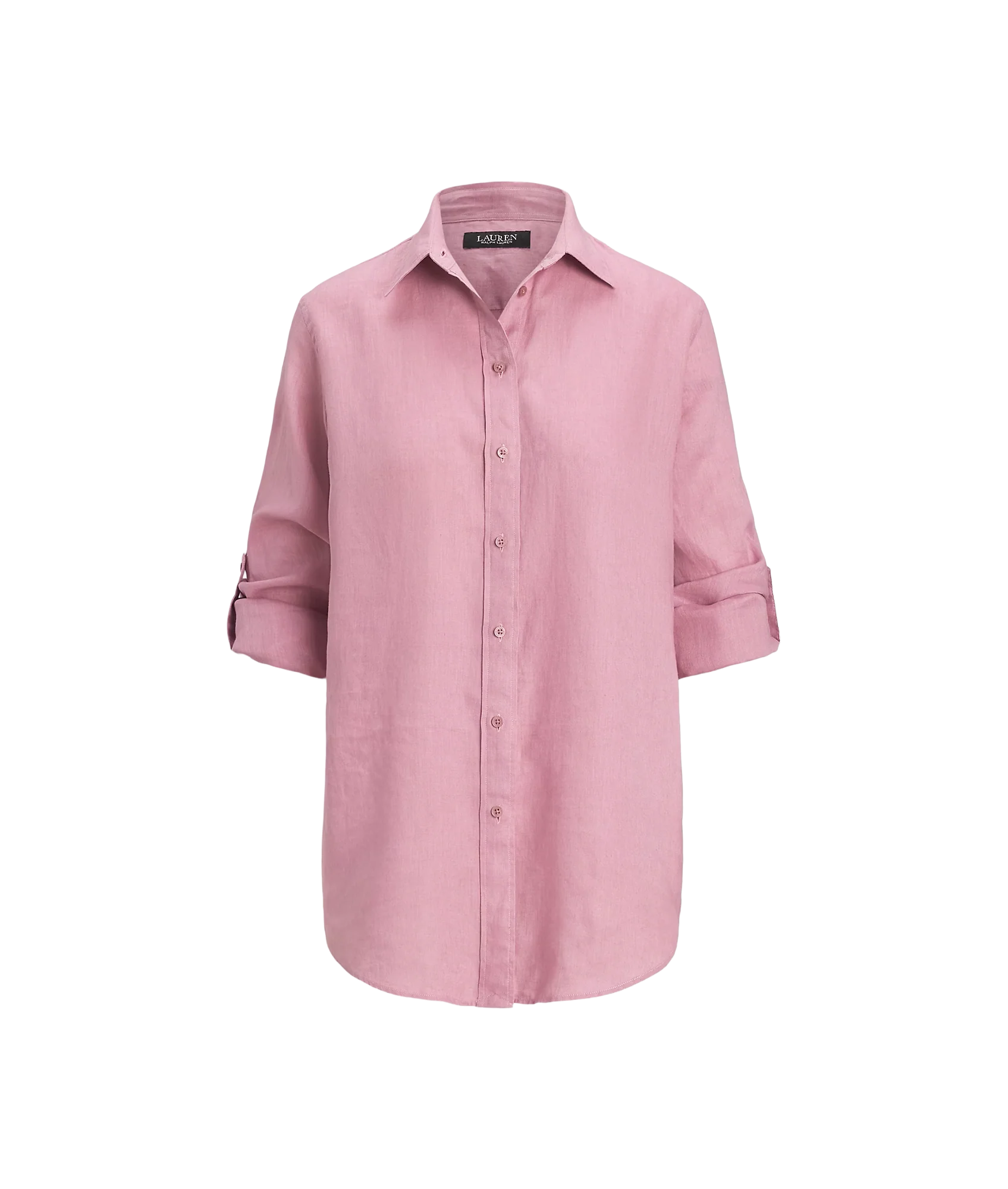 Relaxed Fit Linen Shirt - Pink