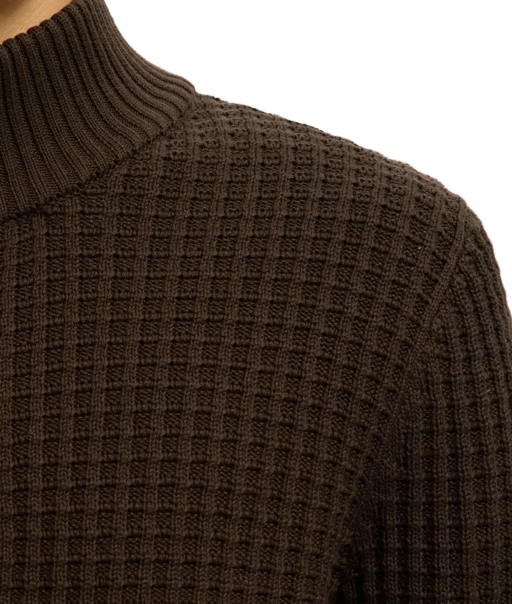 Tom Ls Knit Structure Half Zip - Delicioso - Image 5