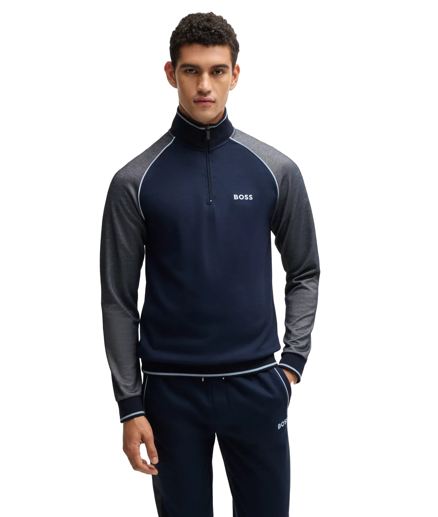 Tracksuit 1/4 Jacket - Navy - Image 2