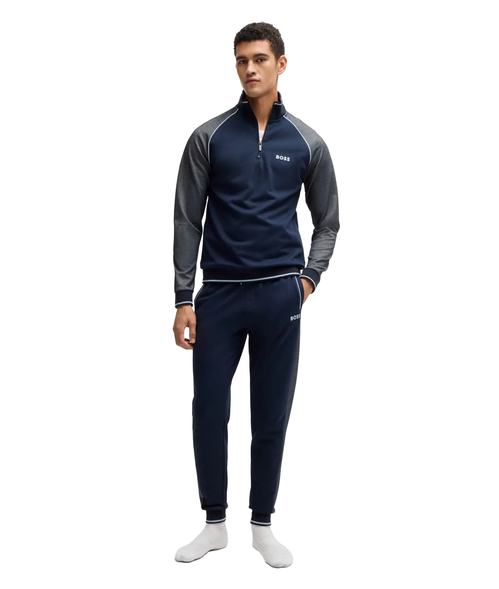 Tracksuit 1/4 Jacket - Navy - Image 3