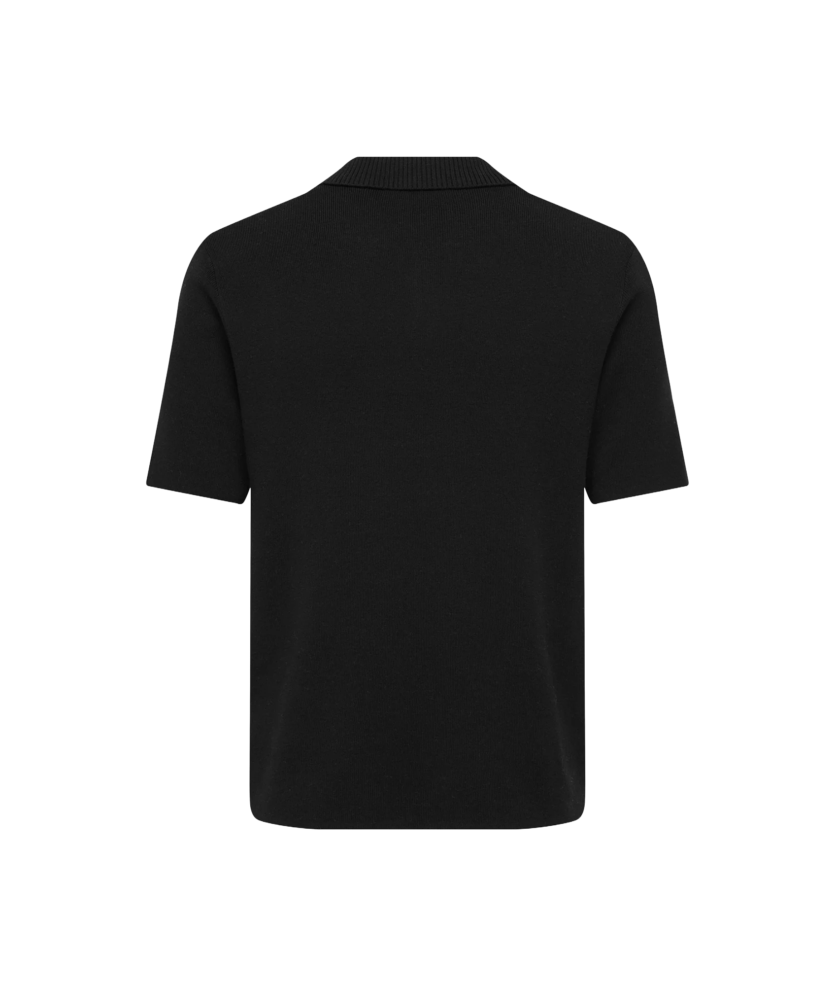 Travis Reg 12 Ss Mel Knit - Black - Image 2