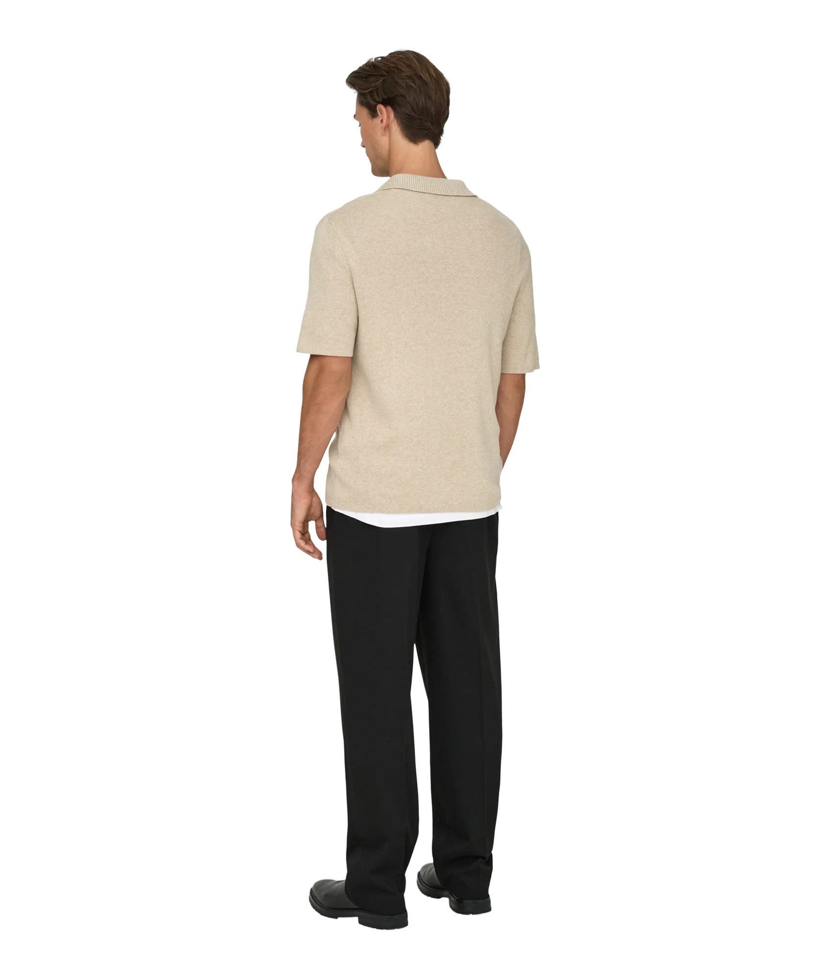 Travis Reg 12 Ss Mel Knit - Grey - Image 7