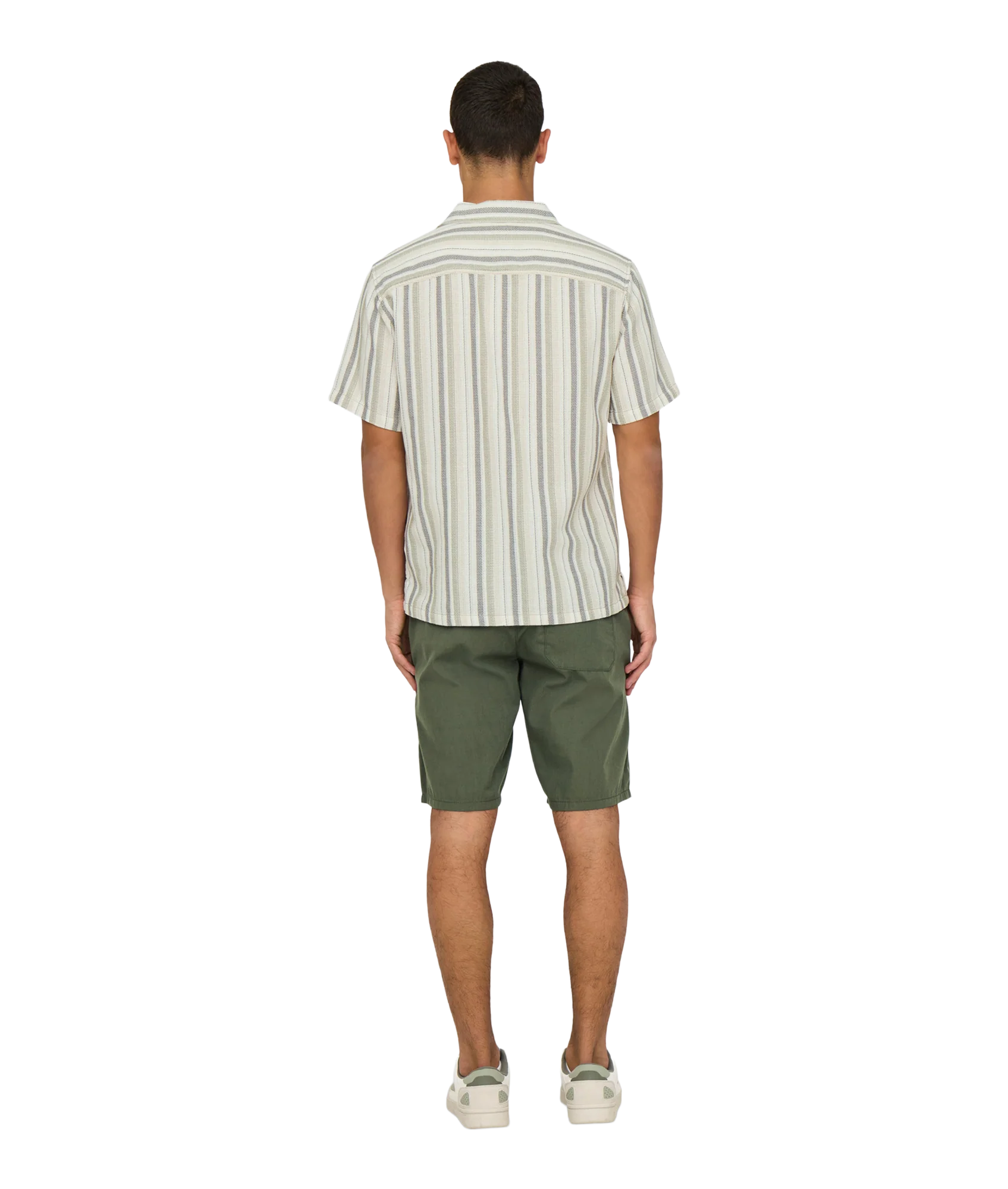 Trev Life Reg Stripe Ss Shirt - Green - Image 5