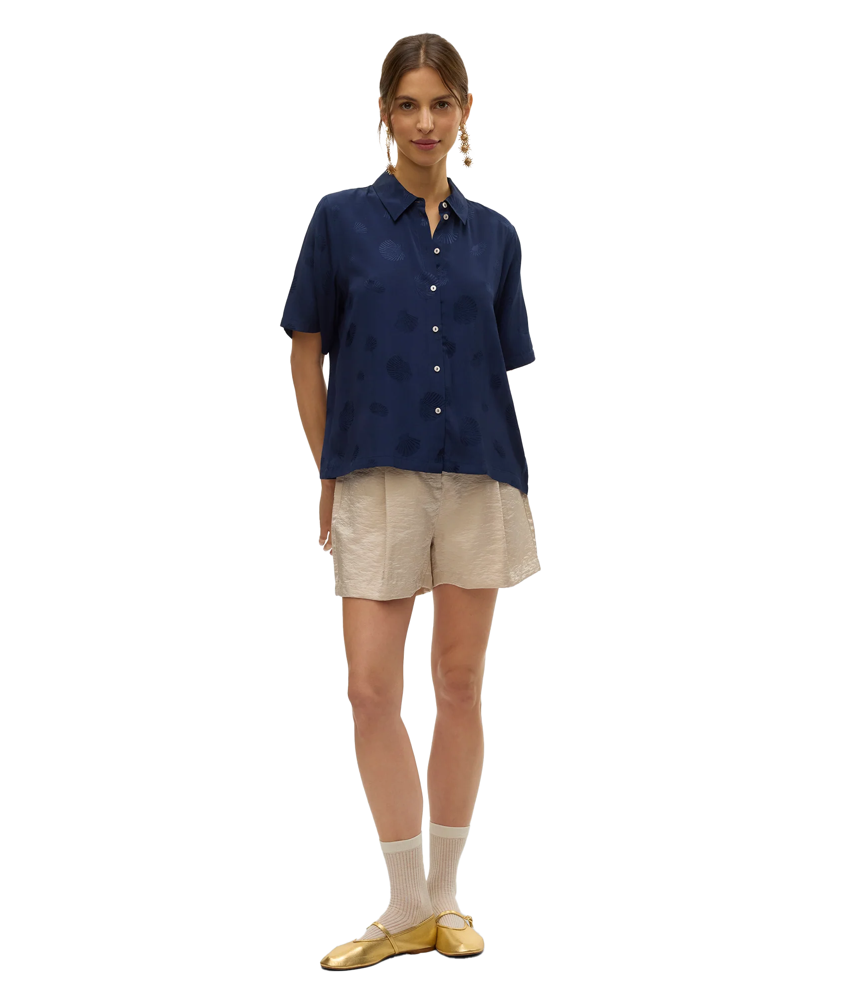 Trille 2/4 Shirt - Navy - Image 3
