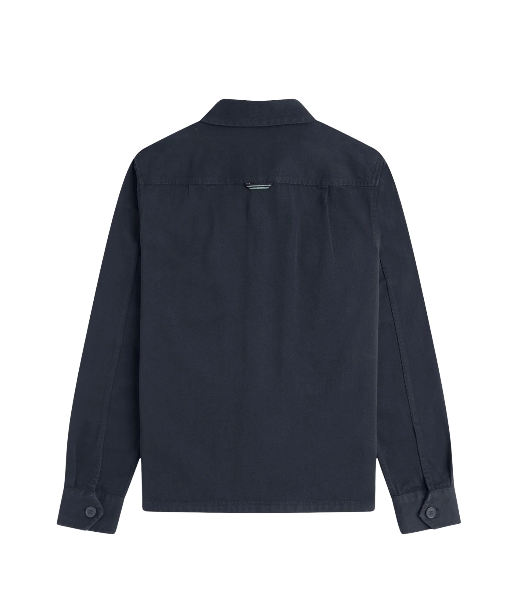 Twill Zip Through Overshirt - Navy - Image 2