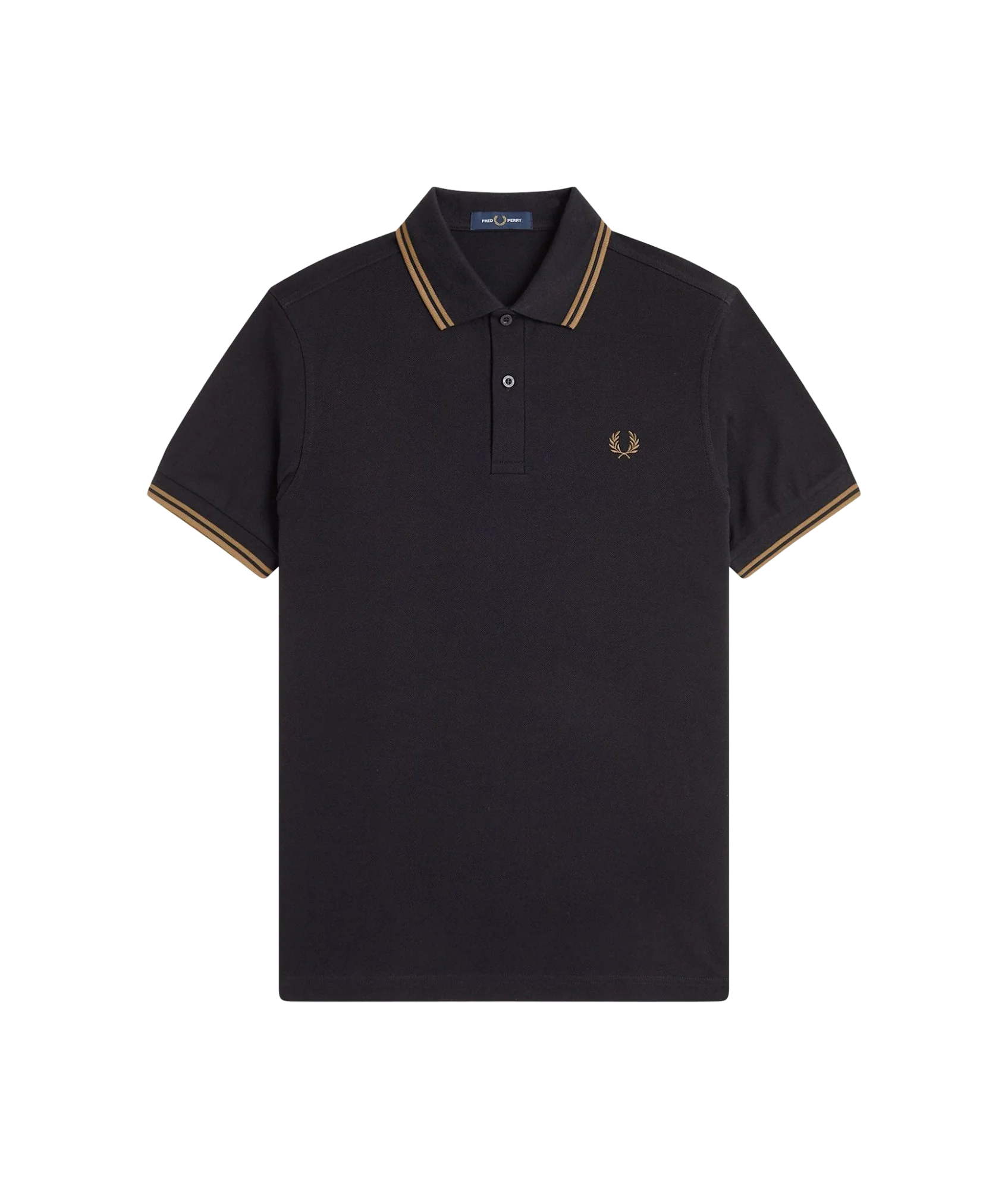 Twin Tipped Fred Perry Shirt - Black