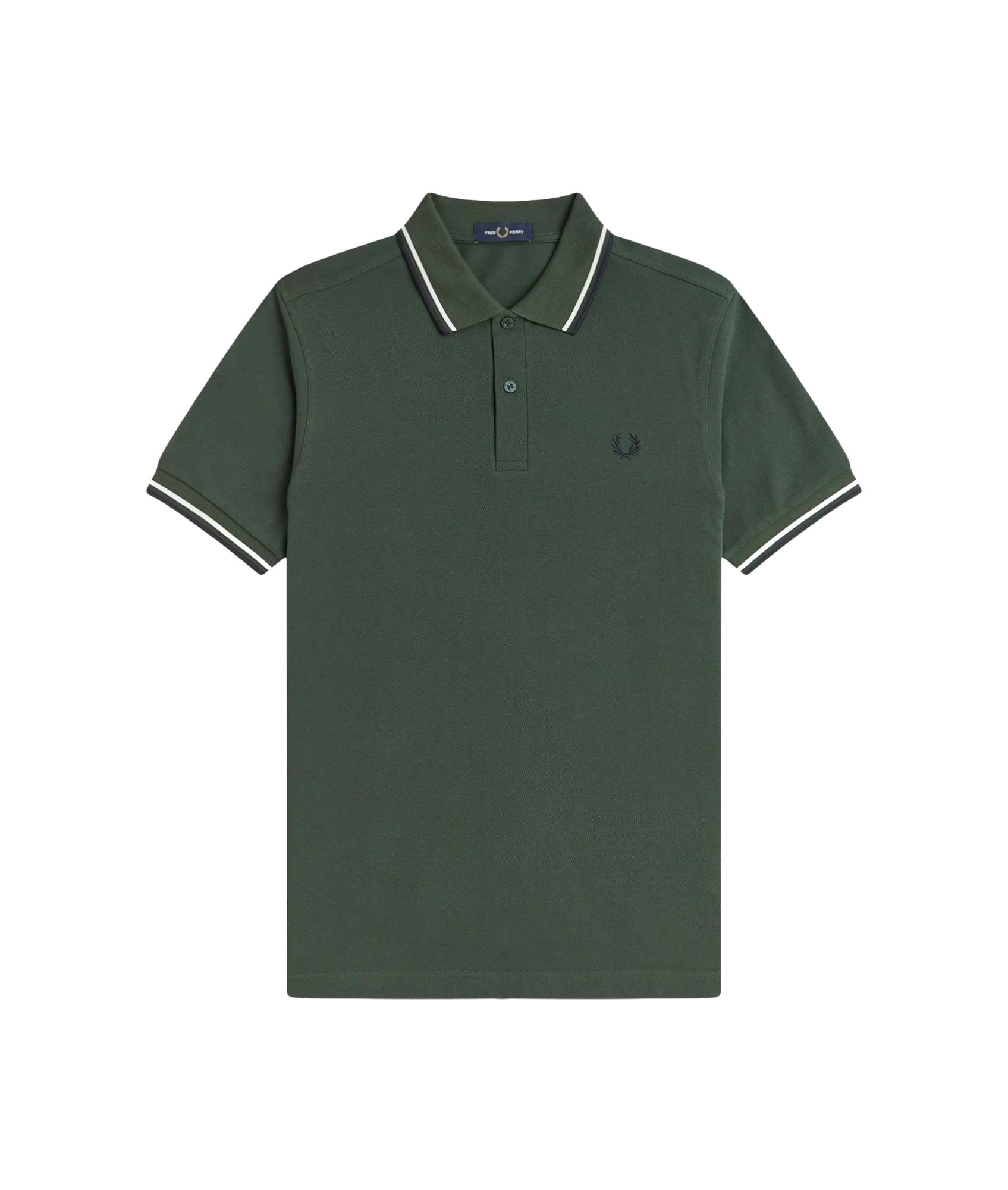 Twin Tipped Fred Perry Shirt - Crtgrn/Snwt/Nvy