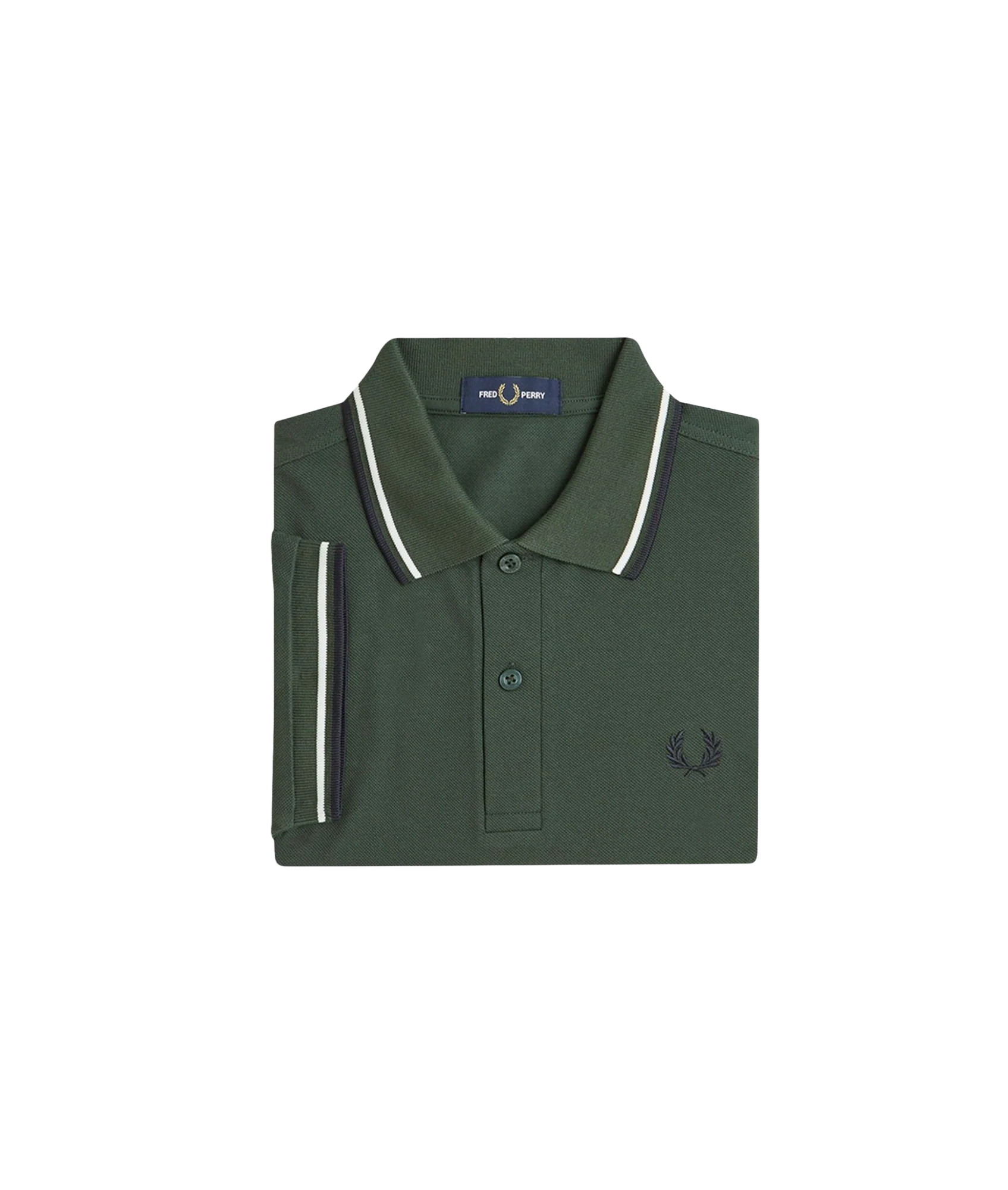 Twin Tipped Fred Perry Shirt - Crtgrn/Snwt/Nvy - Image 5