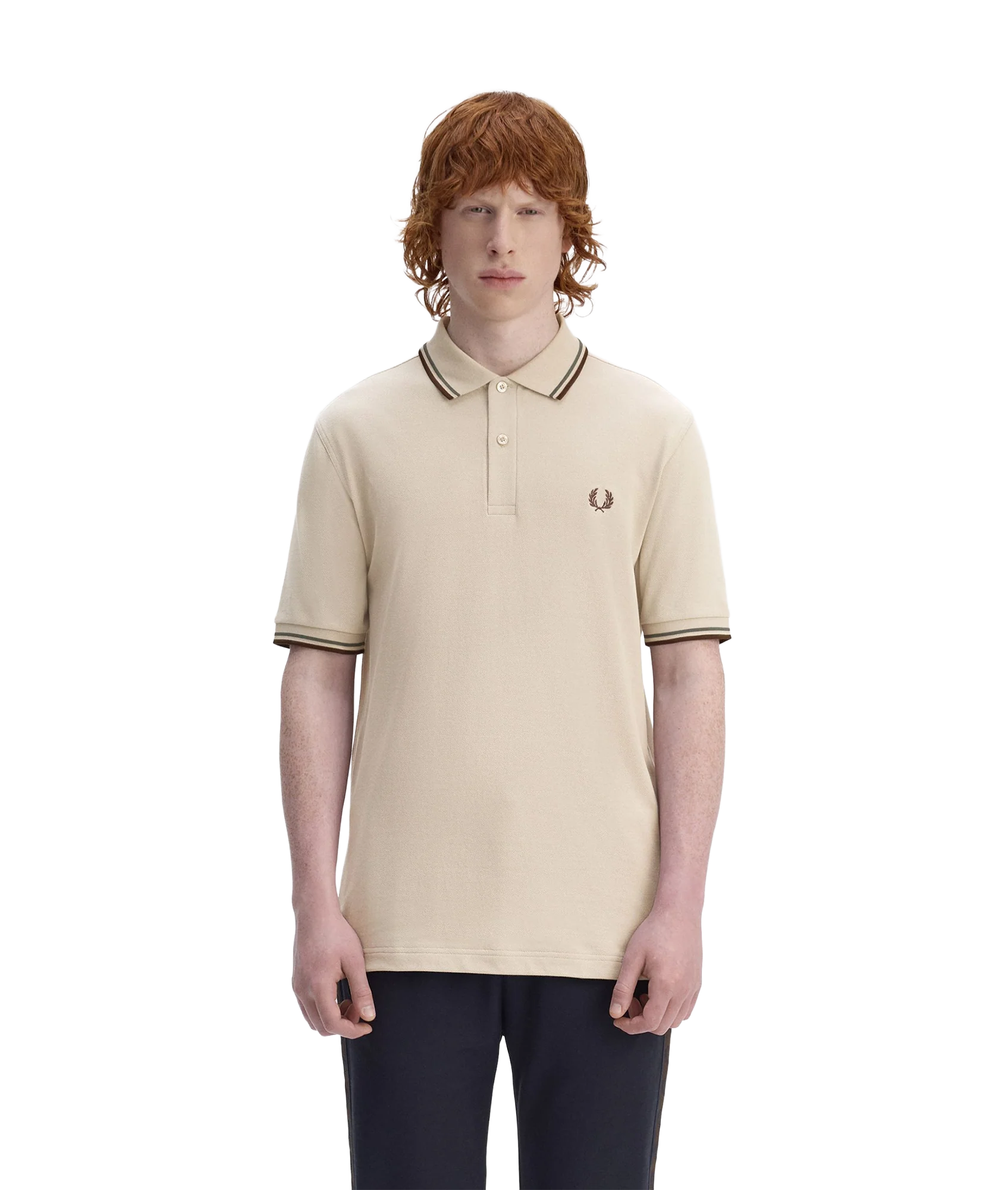 Twin Tipped Fred Perry Shirt - Wrmot/Crtgr/Btob - Image 3