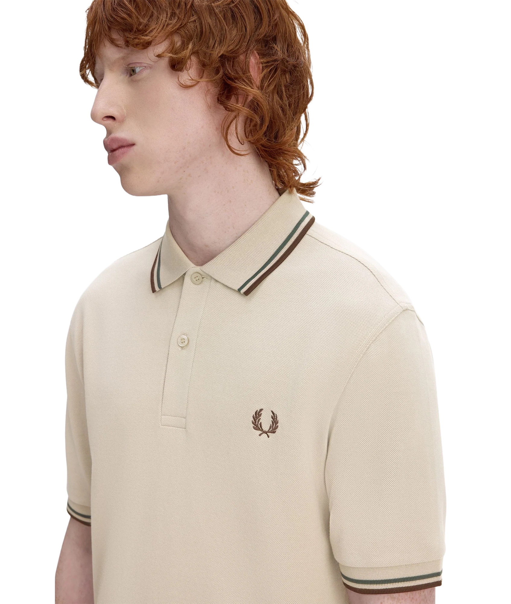 Twin Tipped Fred Perry Shirt - Wrmot/Crtgr/Btob - Image 5