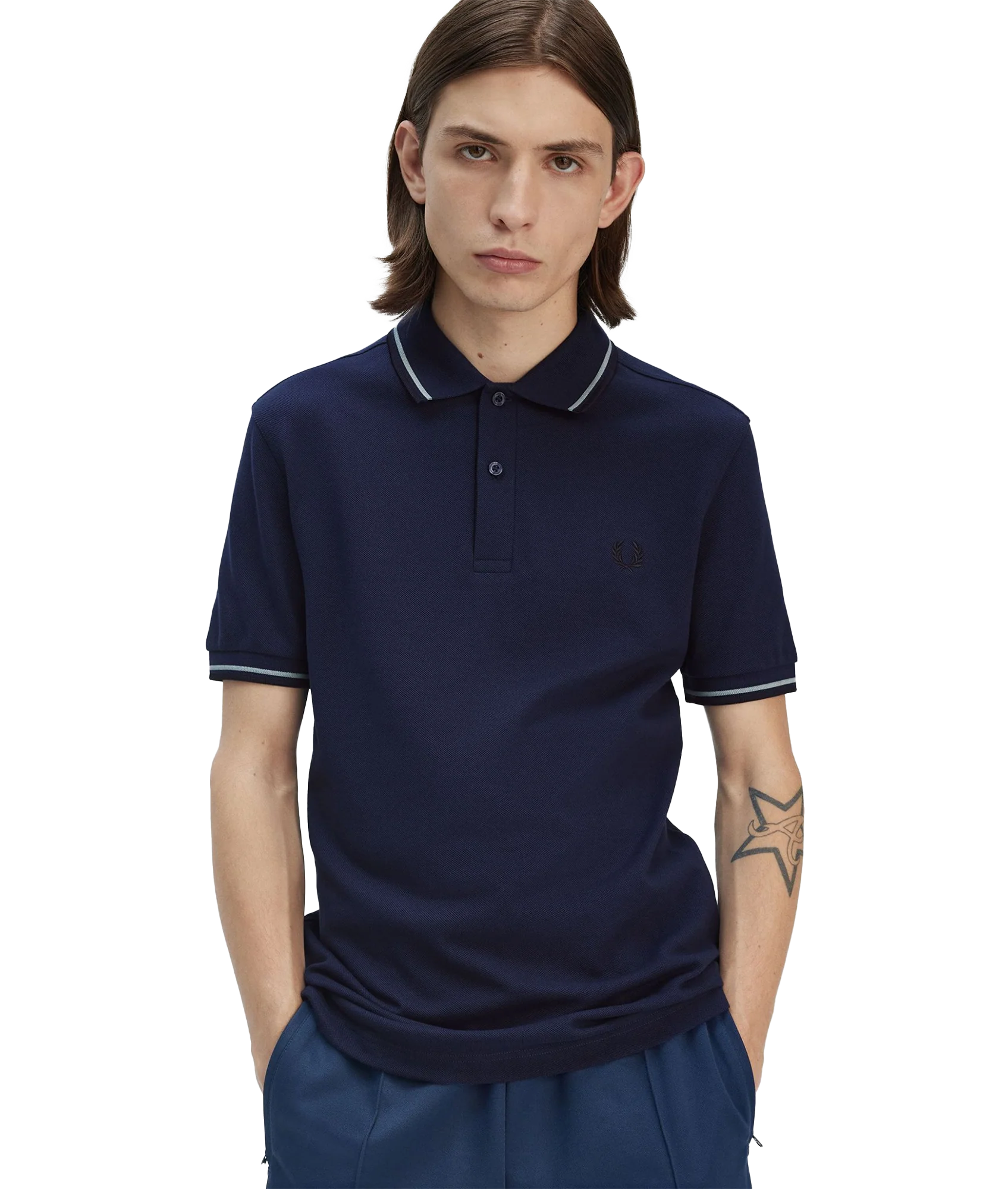 Twin Tipped Polo - Navy - Image 5