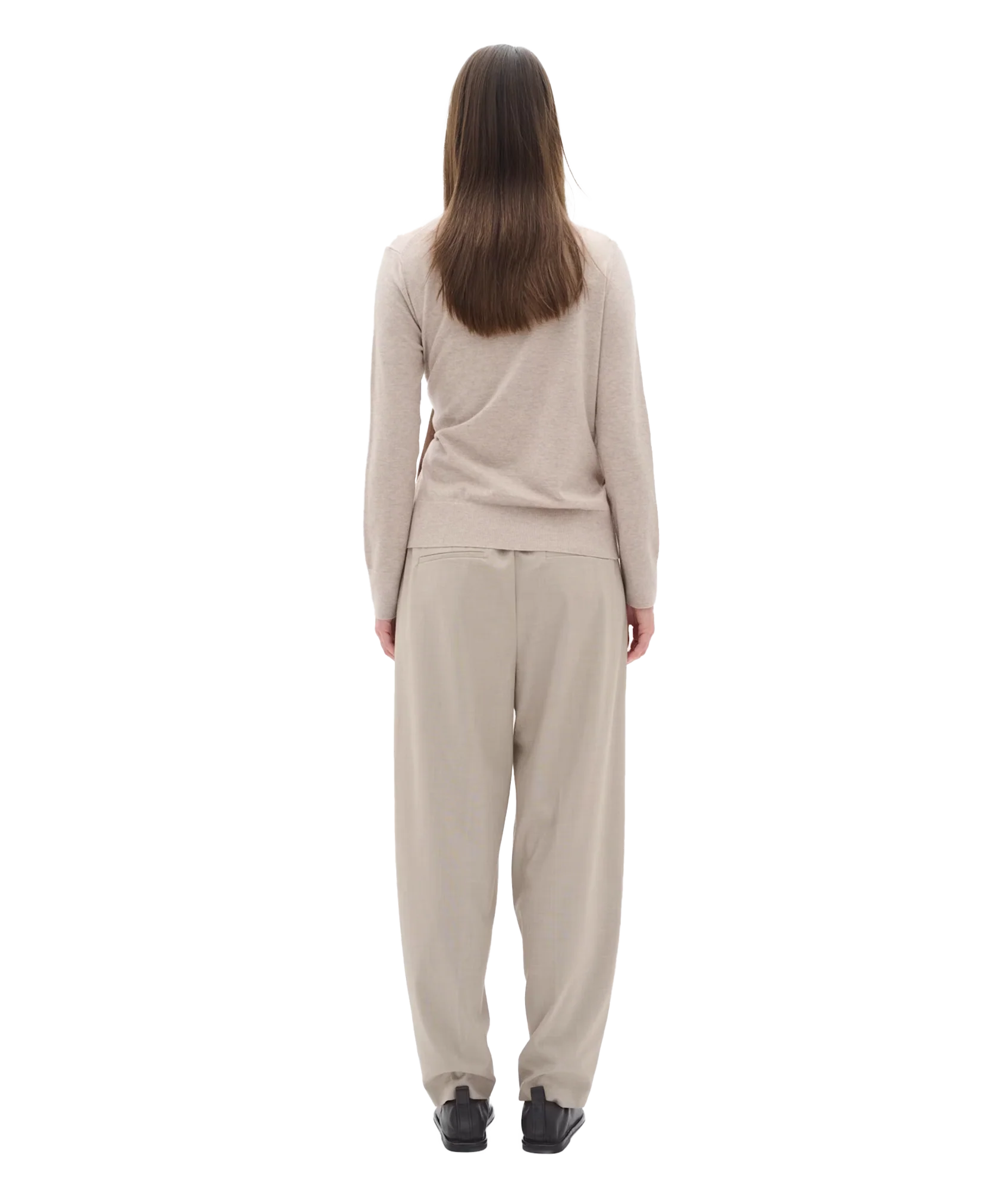 Udelia Tie Waist Pullover - Beige - Image 4