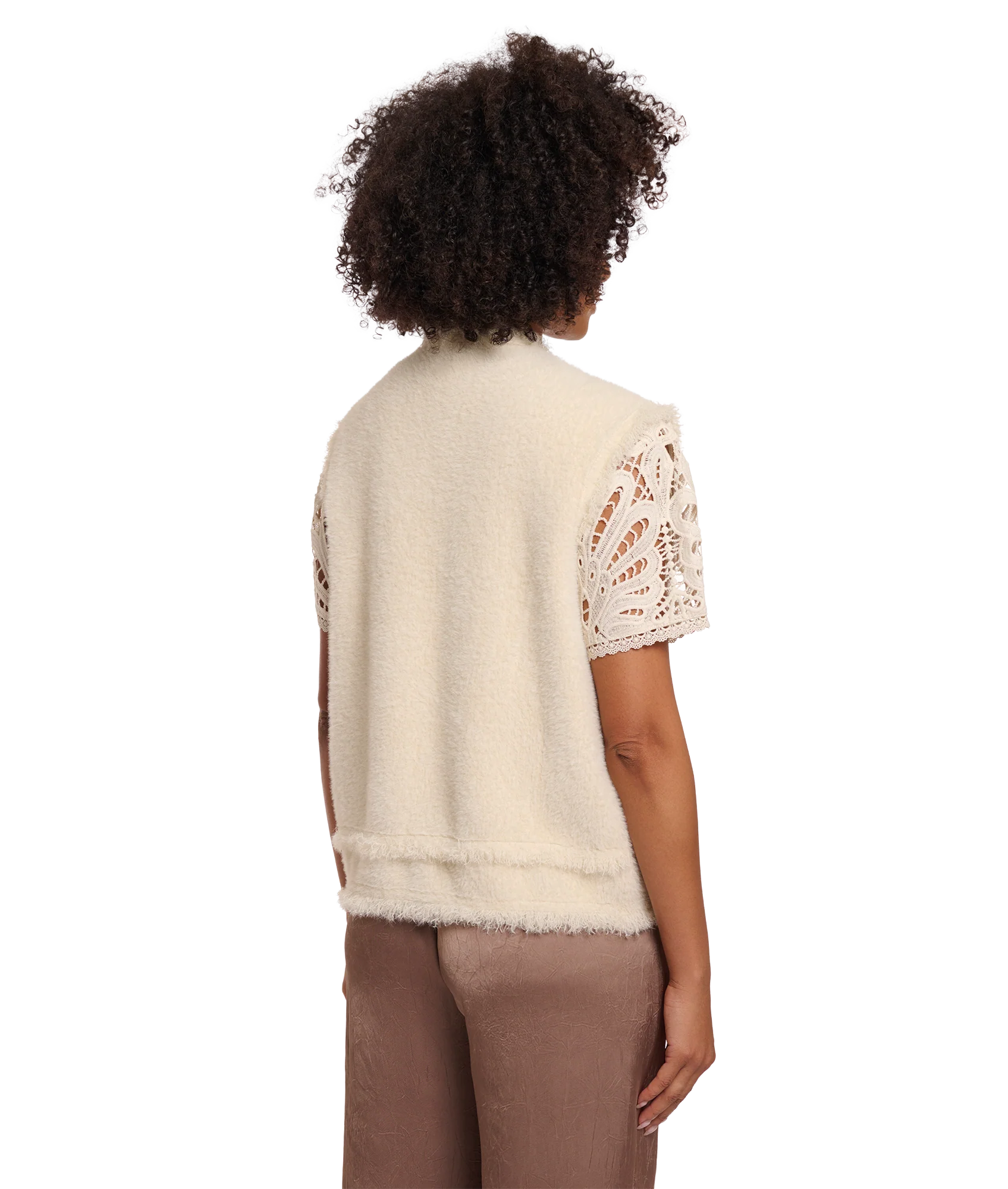 Waistcoat With Fringe Detail - Birch - Image 3