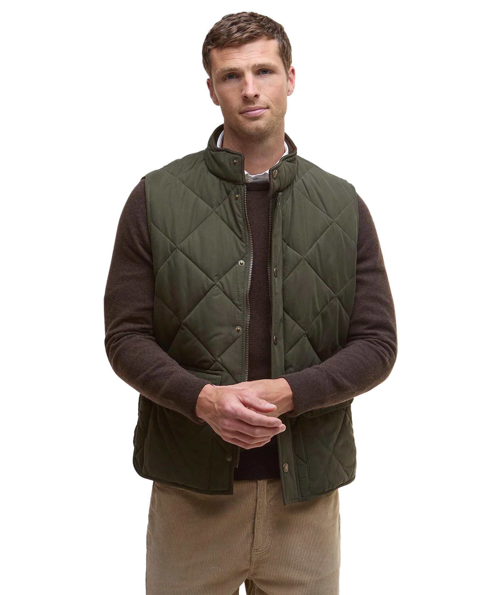 Winter Lowerdale Quilted Gilet - Dark Olive - Image 2