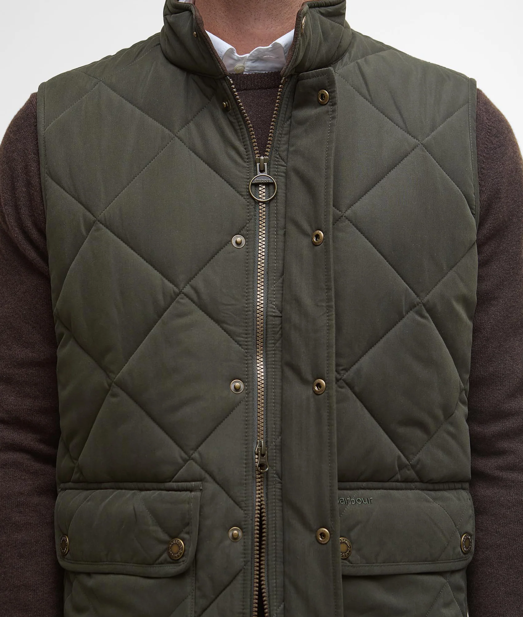 Winter Lowerdale Quilted Gilet - Dark Olive - Image 4