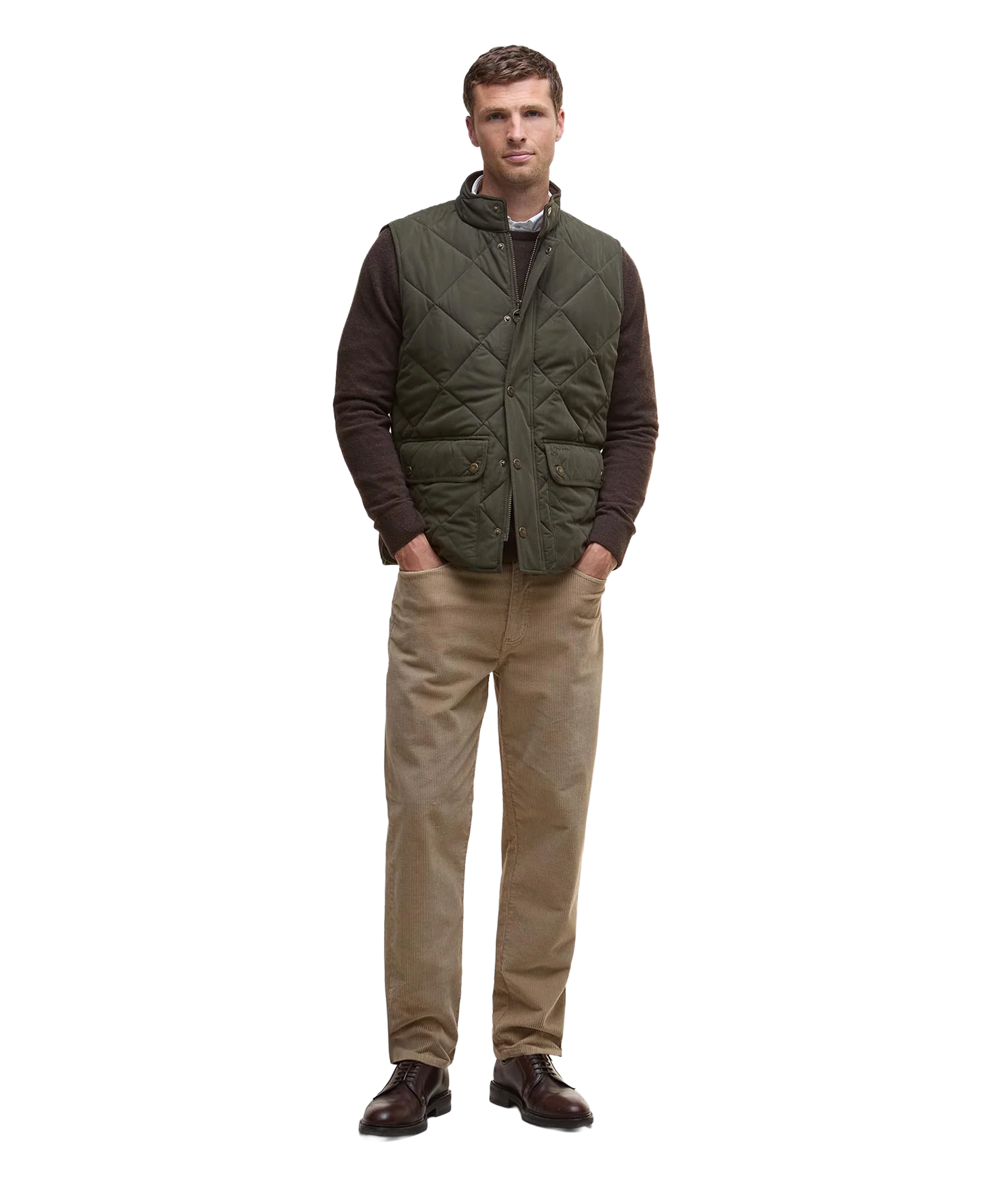 Winter Lowerdale Quilted Gilet - Dark Olive - Image 5