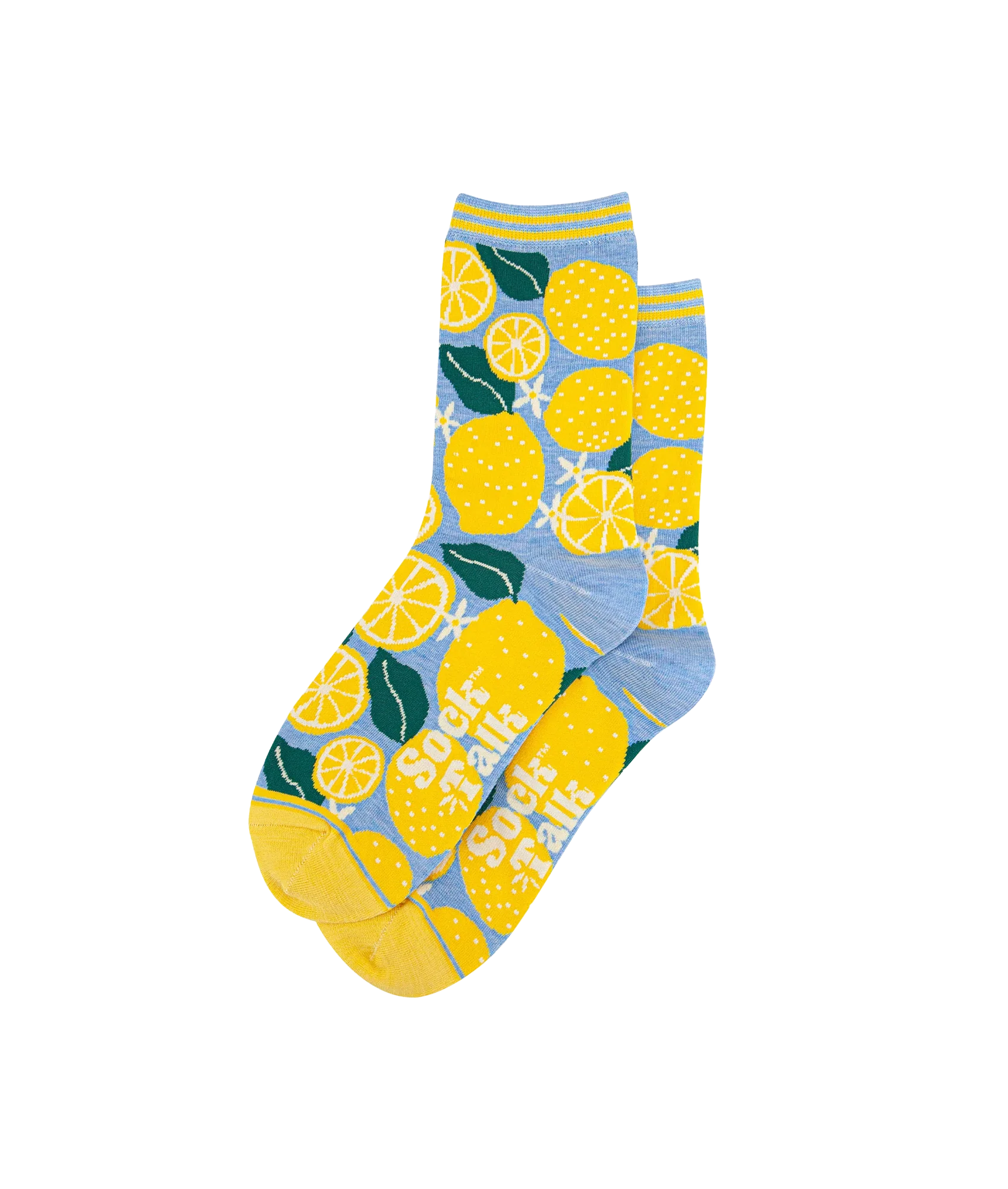 Women's Bamboo Socks Lemons Tree - Blue