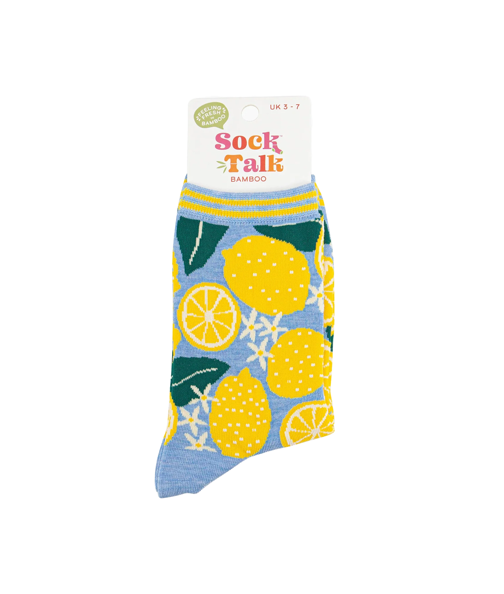 Women's Bamboo Socks Lemons Tree - Blue - Image 3