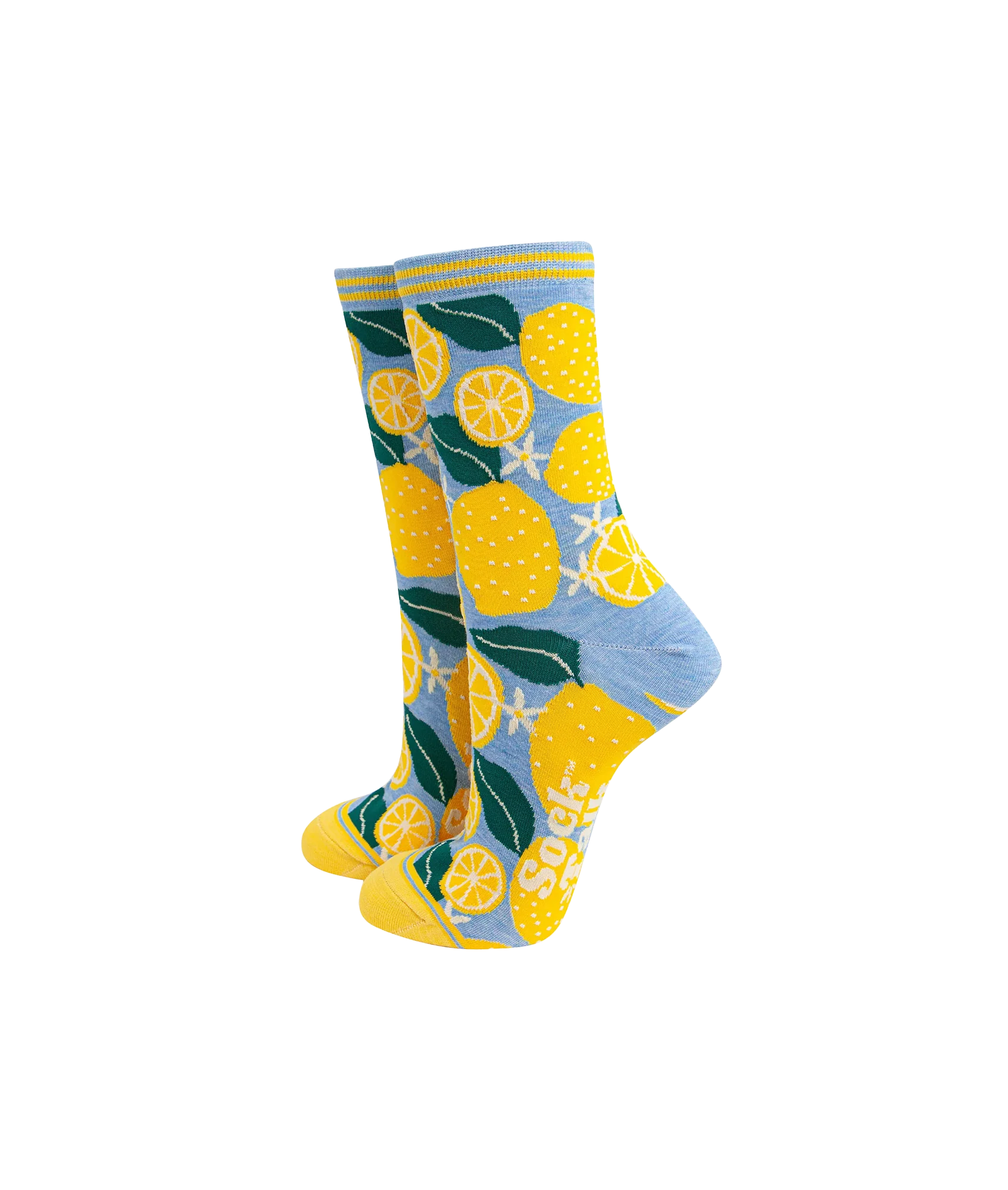 Women's Bamboo Socks Lemons Tree - Blue - Image 4