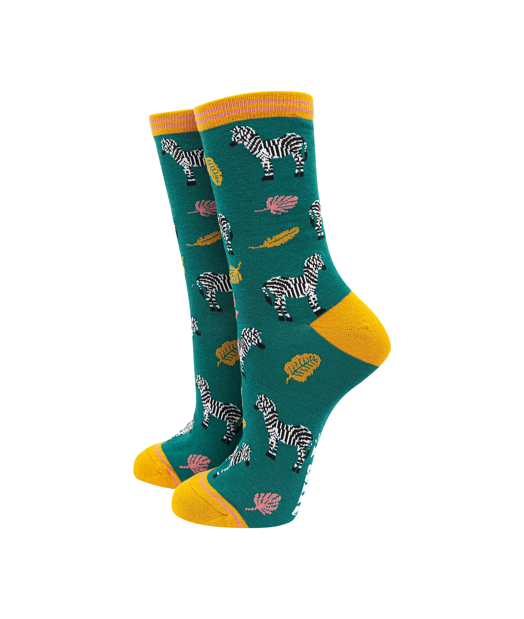 Women's Bamboo Socks Zebra - Green - Image 3