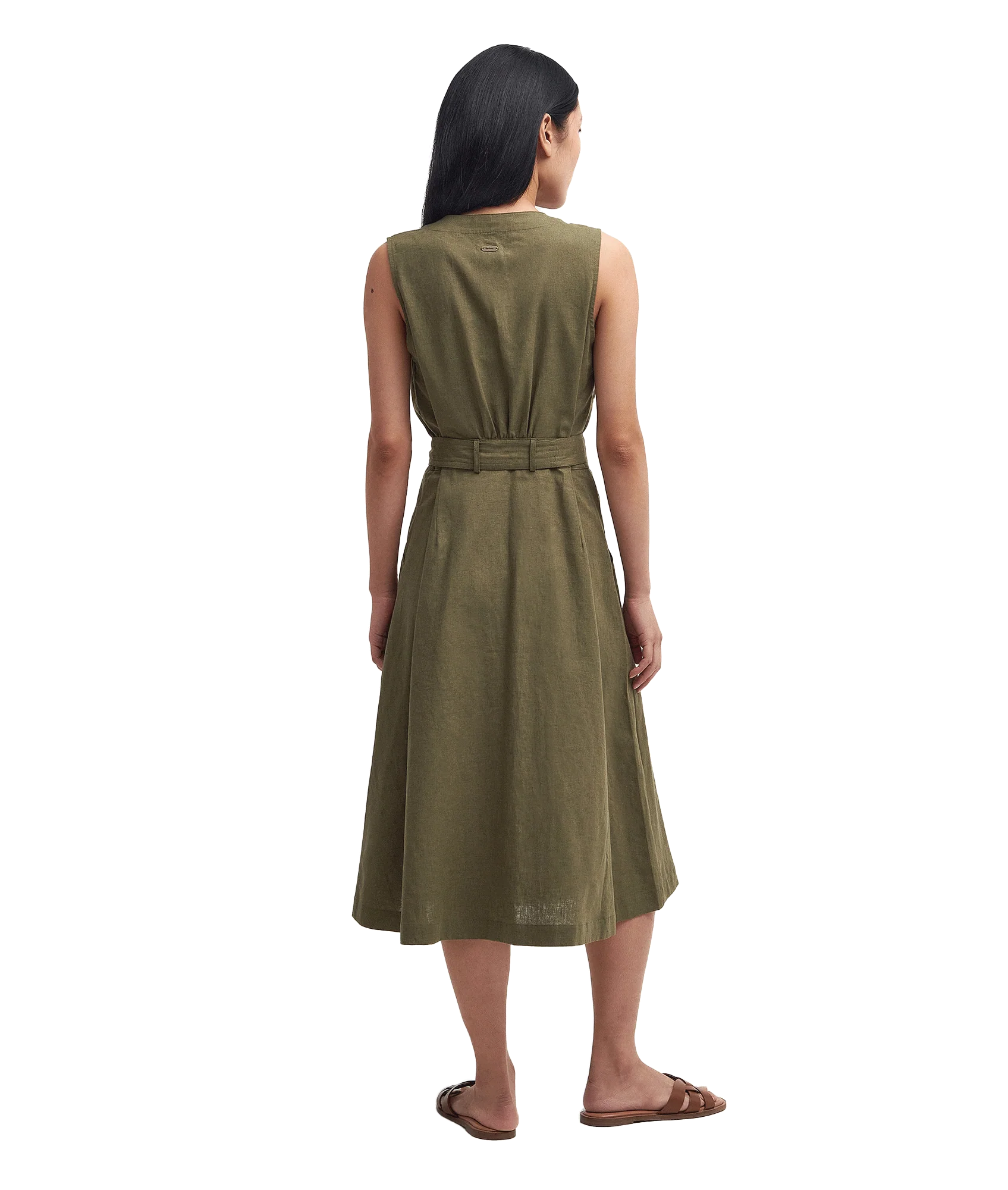 Rutherglen Sleeveless Midi Dress - Green - Image 3