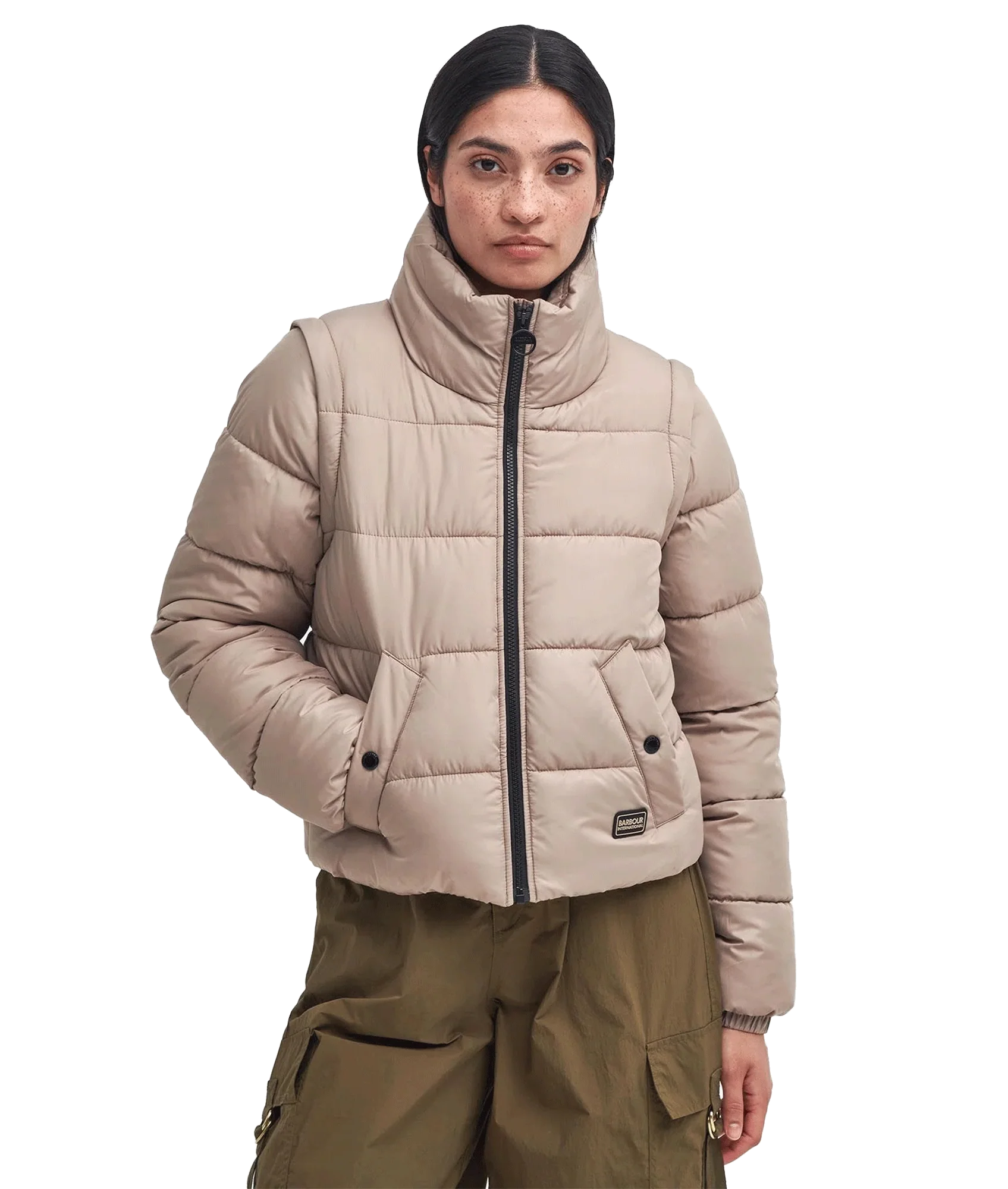 Webber Convertible Puffer Jacket - Beige - Image 2