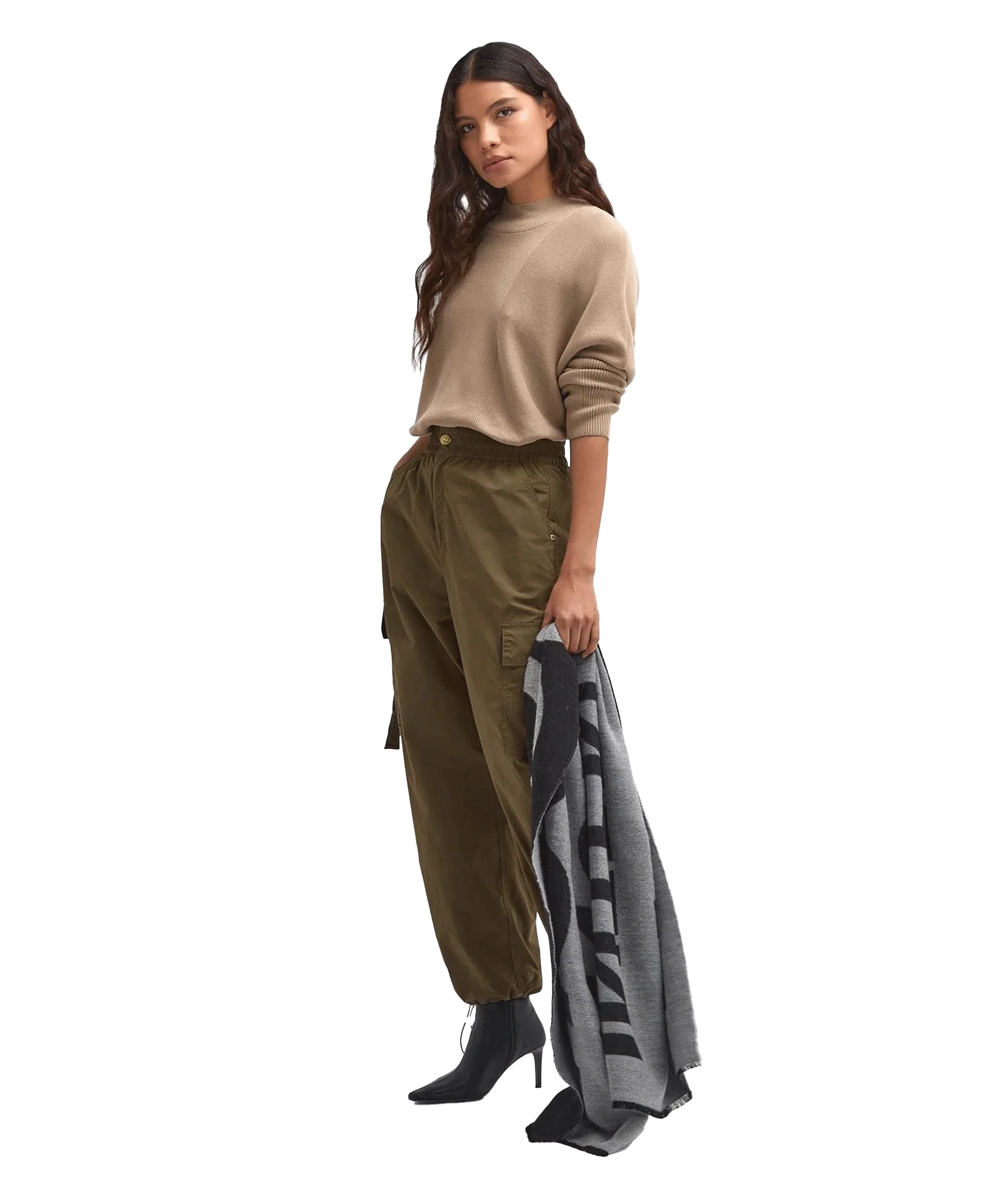 Sunita High-Neck Jumper - Beige - Image 3