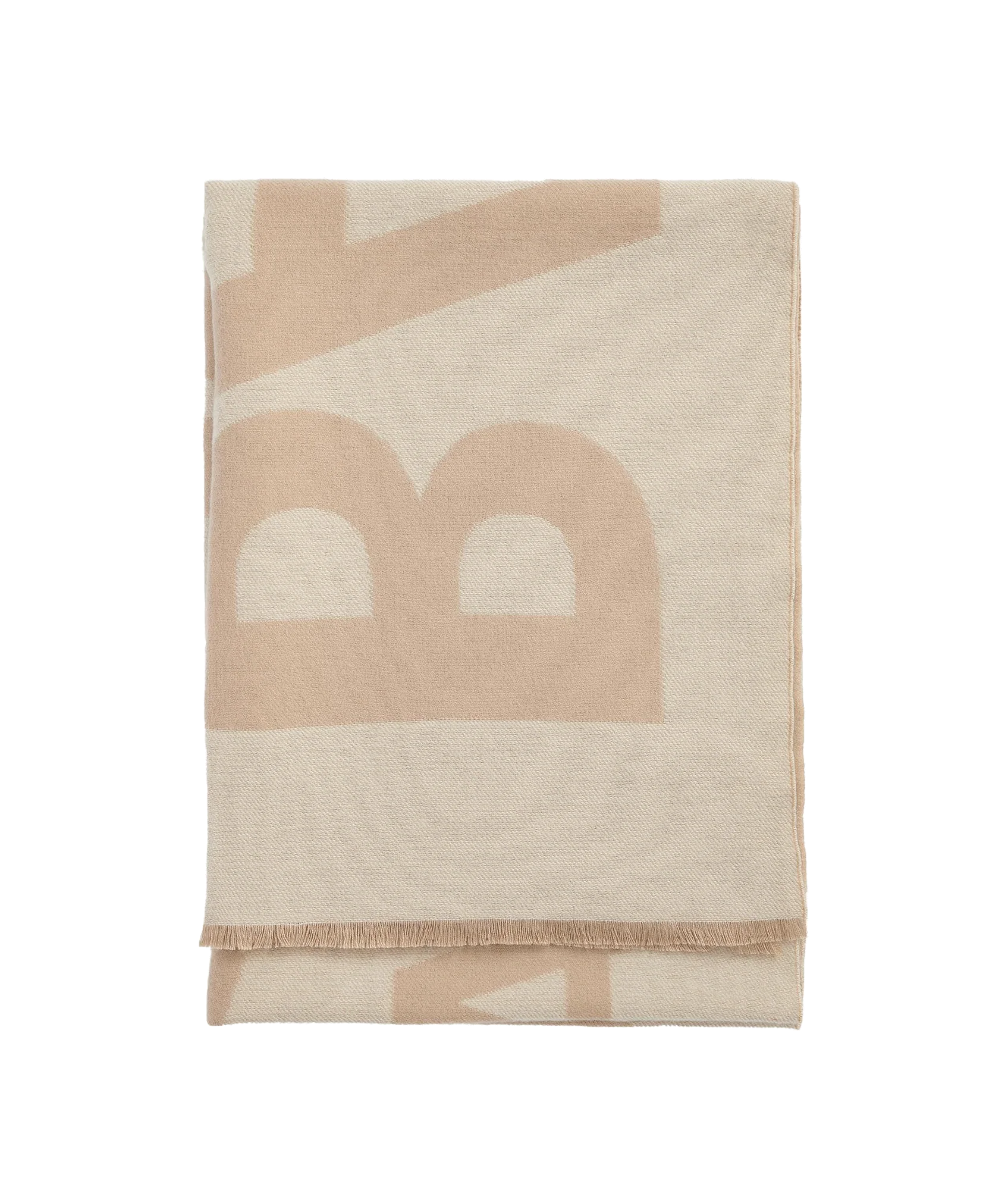 Milla Logo Wrap Scarf - Cream - Image 4