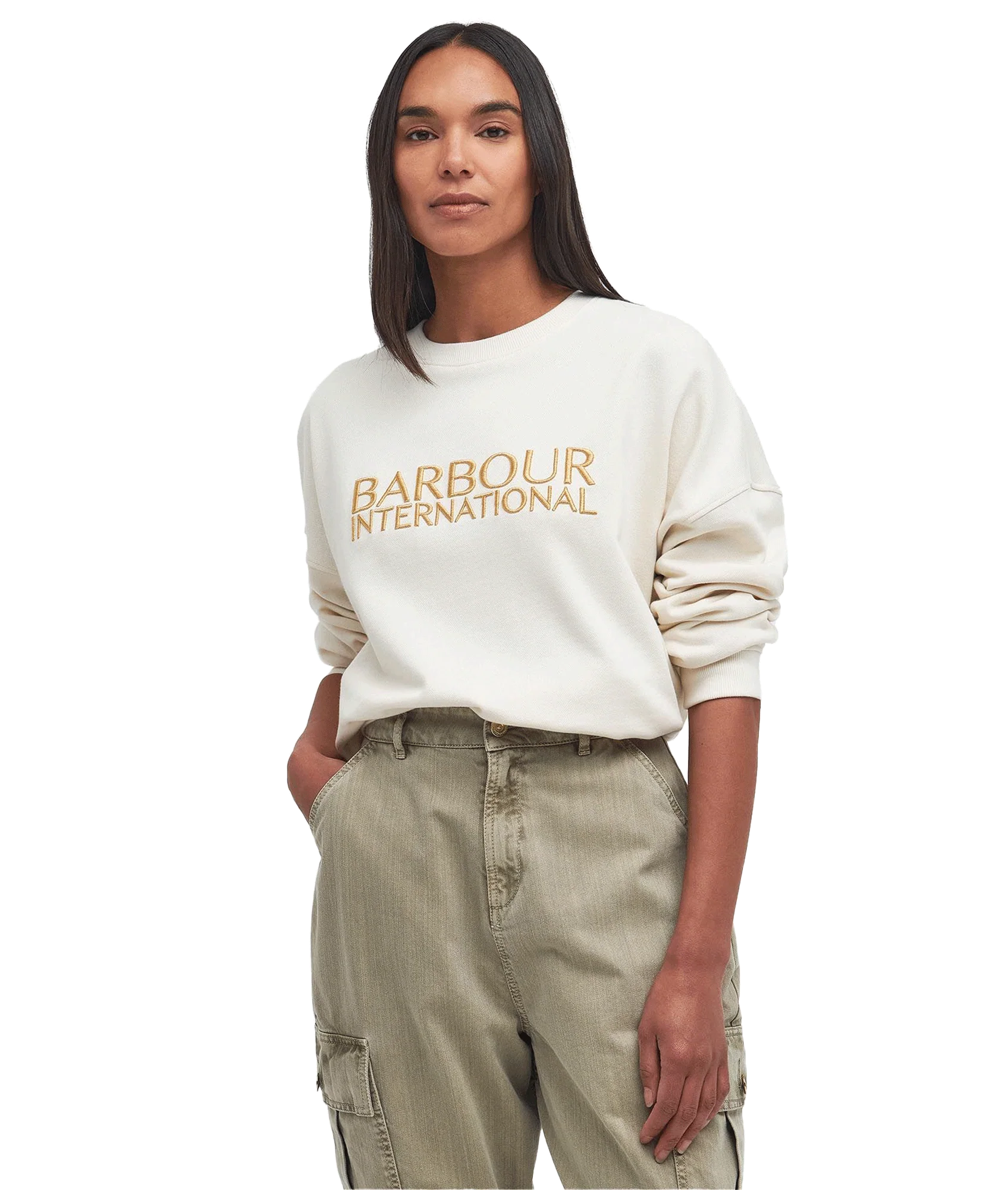 Carla Logo Sweatshirt - Cream - Image 4