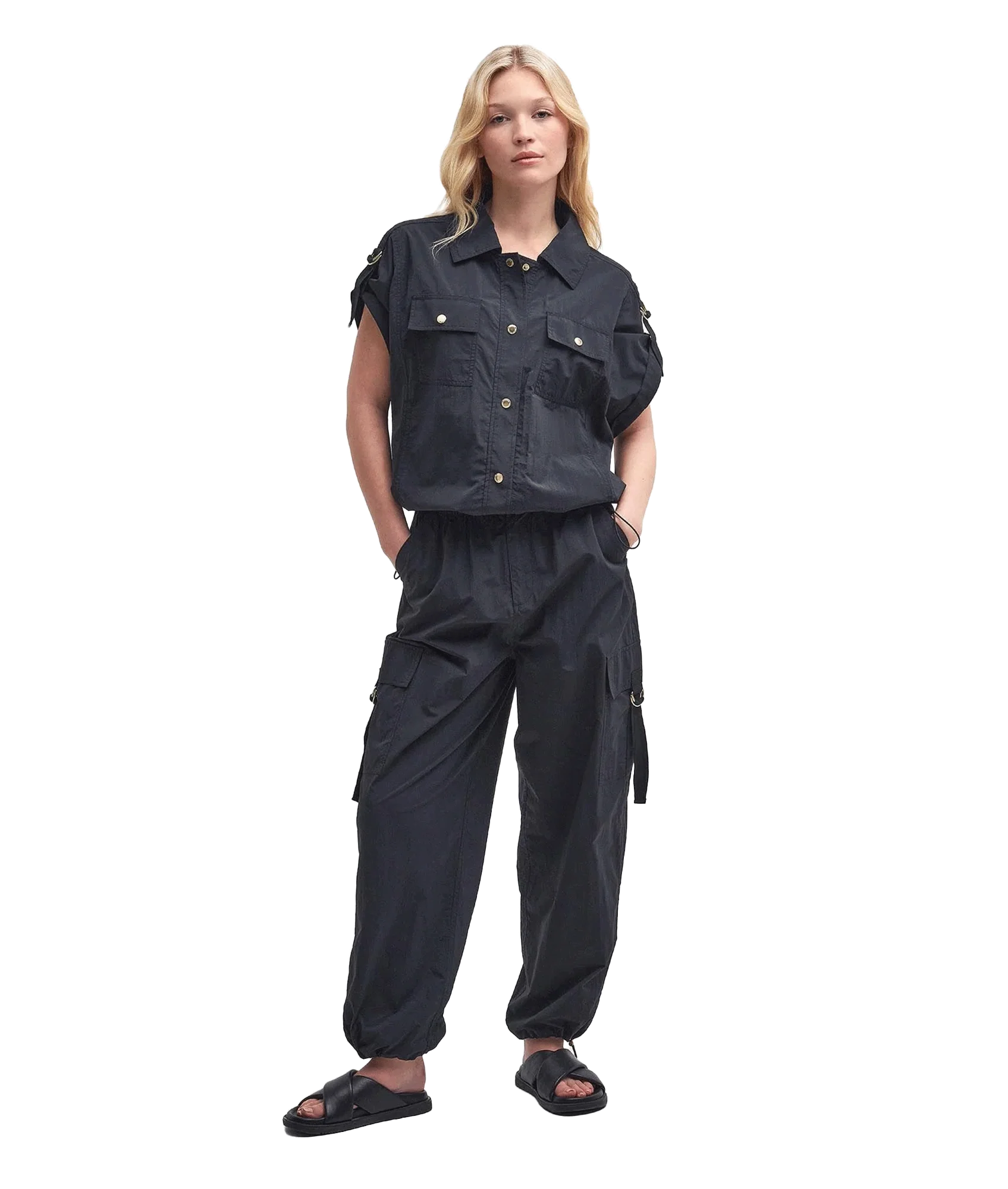 Carla Cargo Trousers - Black - Image 3