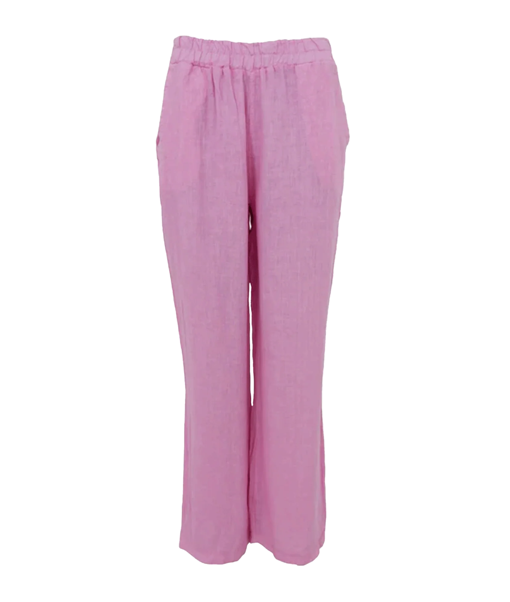 Melina Wide Linen Pant - Pink