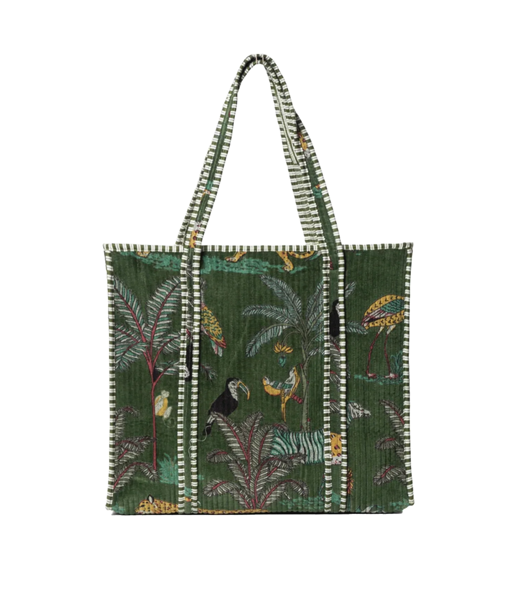Ultimate Velvet Jungle Tote - Green - Image 2